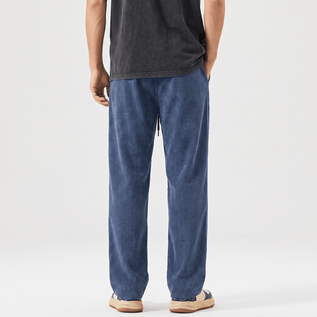 Justin Corduroy Pants – Relaxed Wide-Leg Fit Trousers