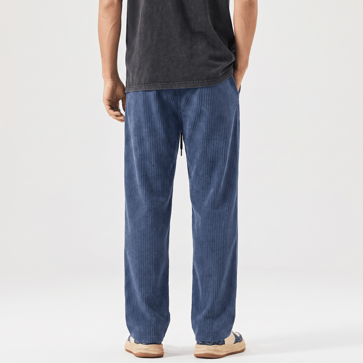 Justin Corduroy Pants – Relaxed Wide-Leg Fit Trousers