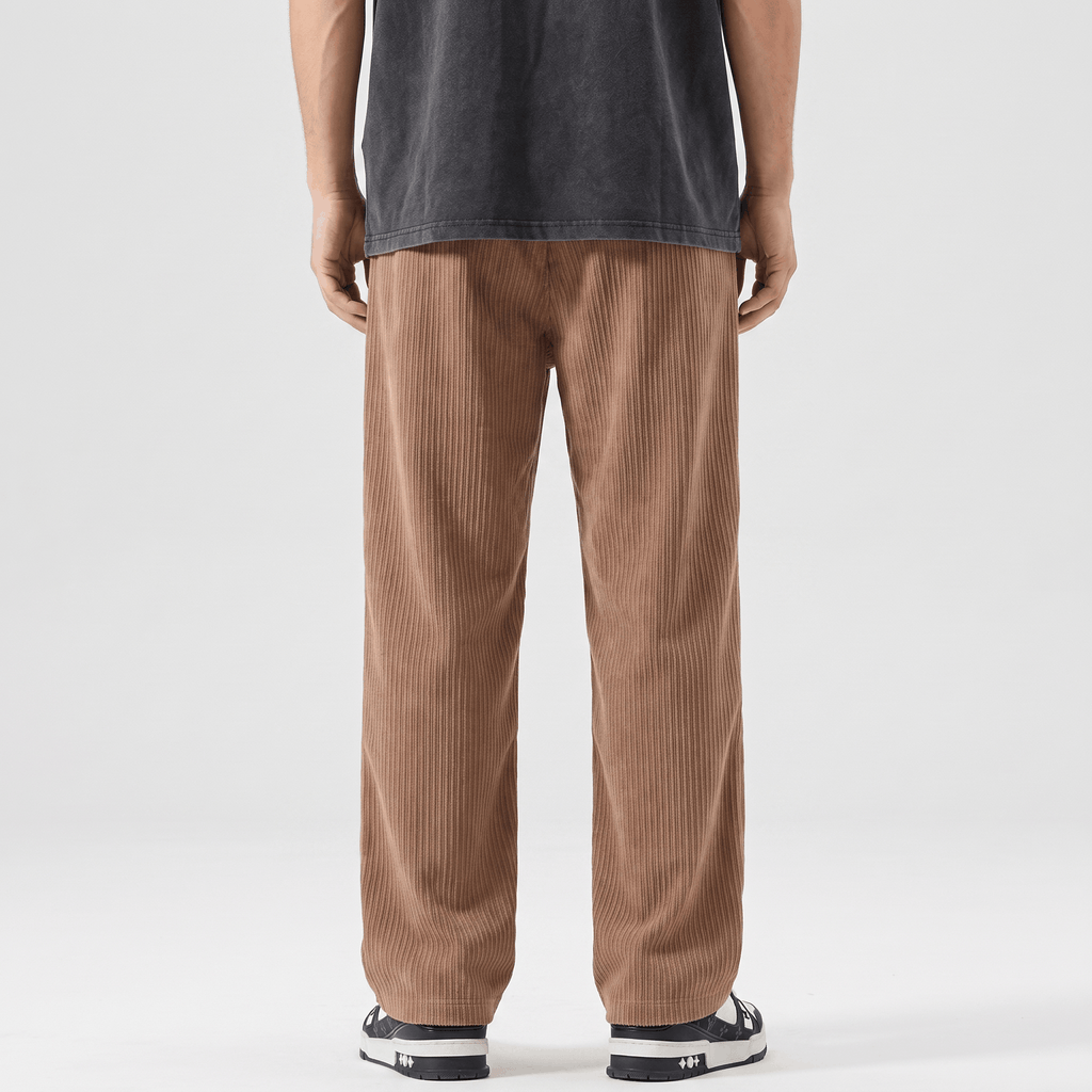 Justin Corduroy Pants – Relaxed Wide-Leg Fit Trousers