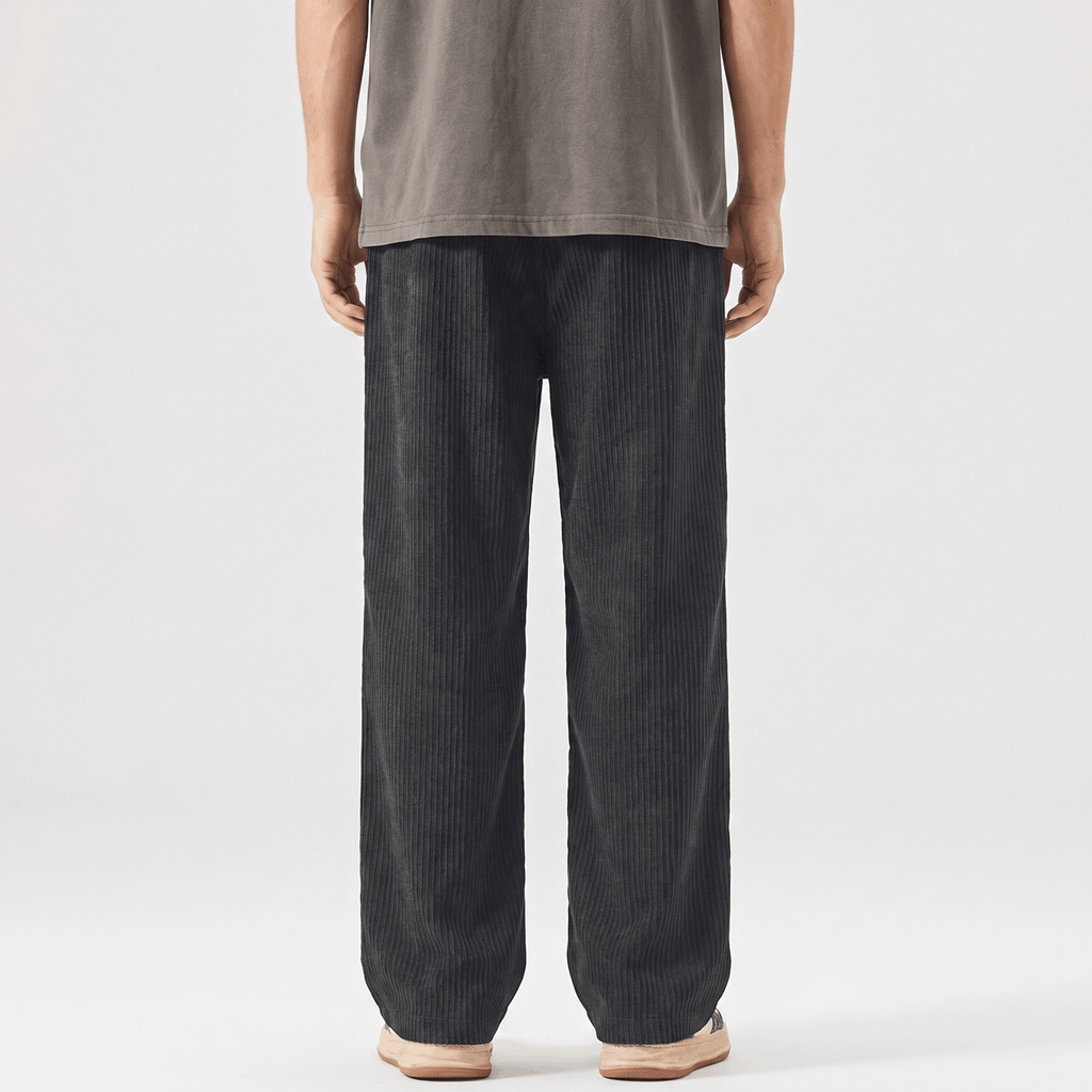 Justin Corduroy Pants – Relaxed Wide-Leg Fit Trousers