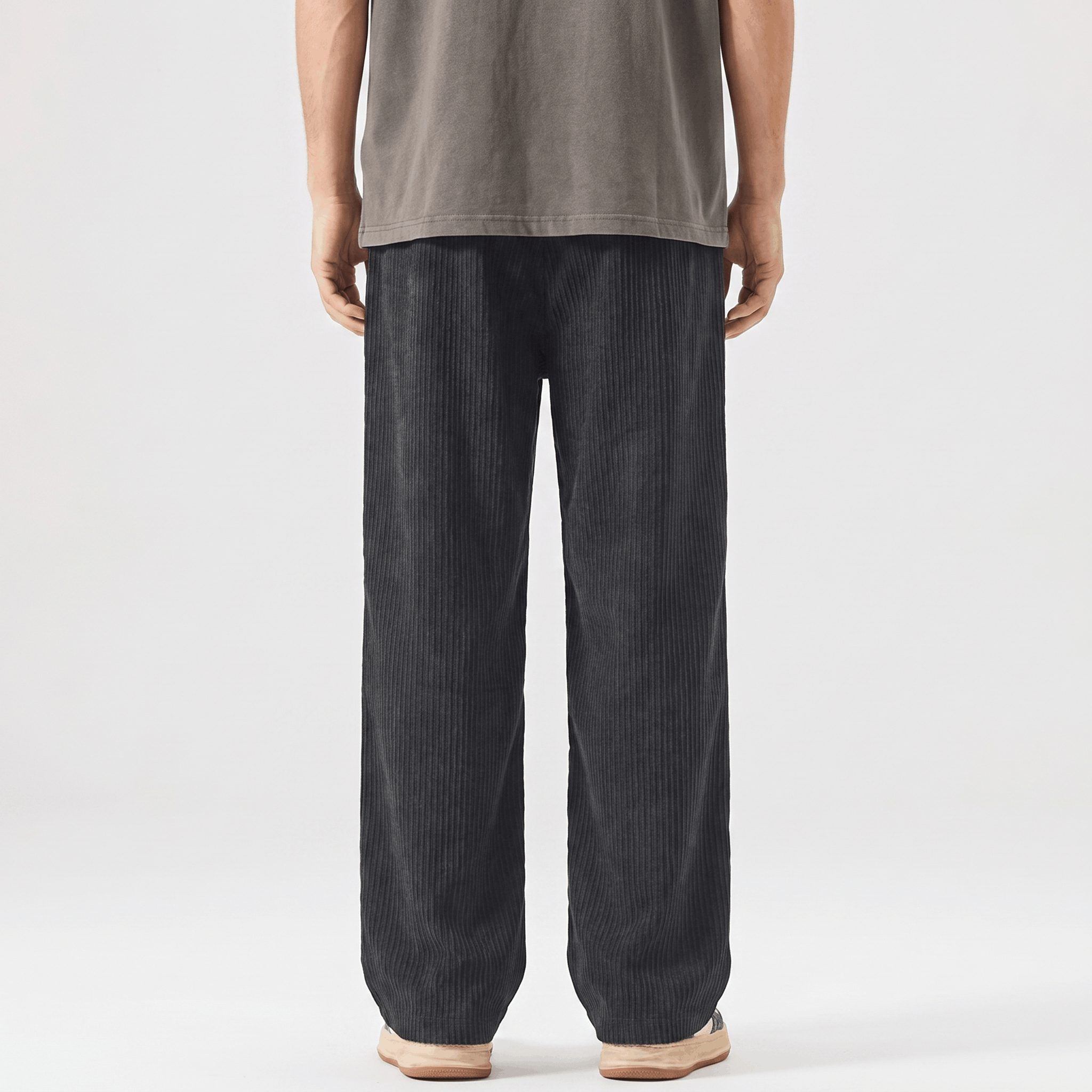 Justin Corduroy Pants – Relaxed Wide-Leg Fit Trousers