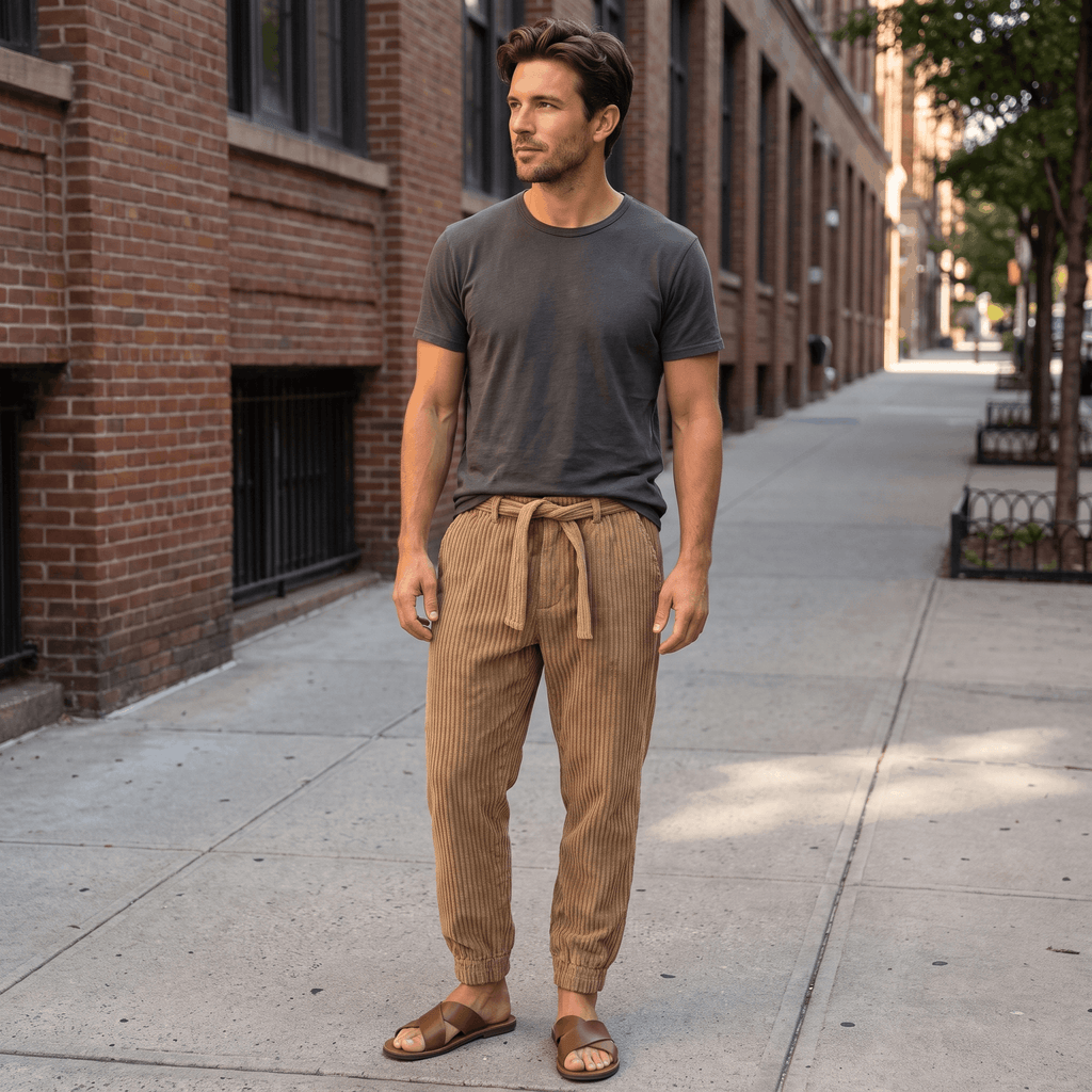 Hudson Fleece-Lined Corduroy Joggers – Cozy Fit Tapered Pants