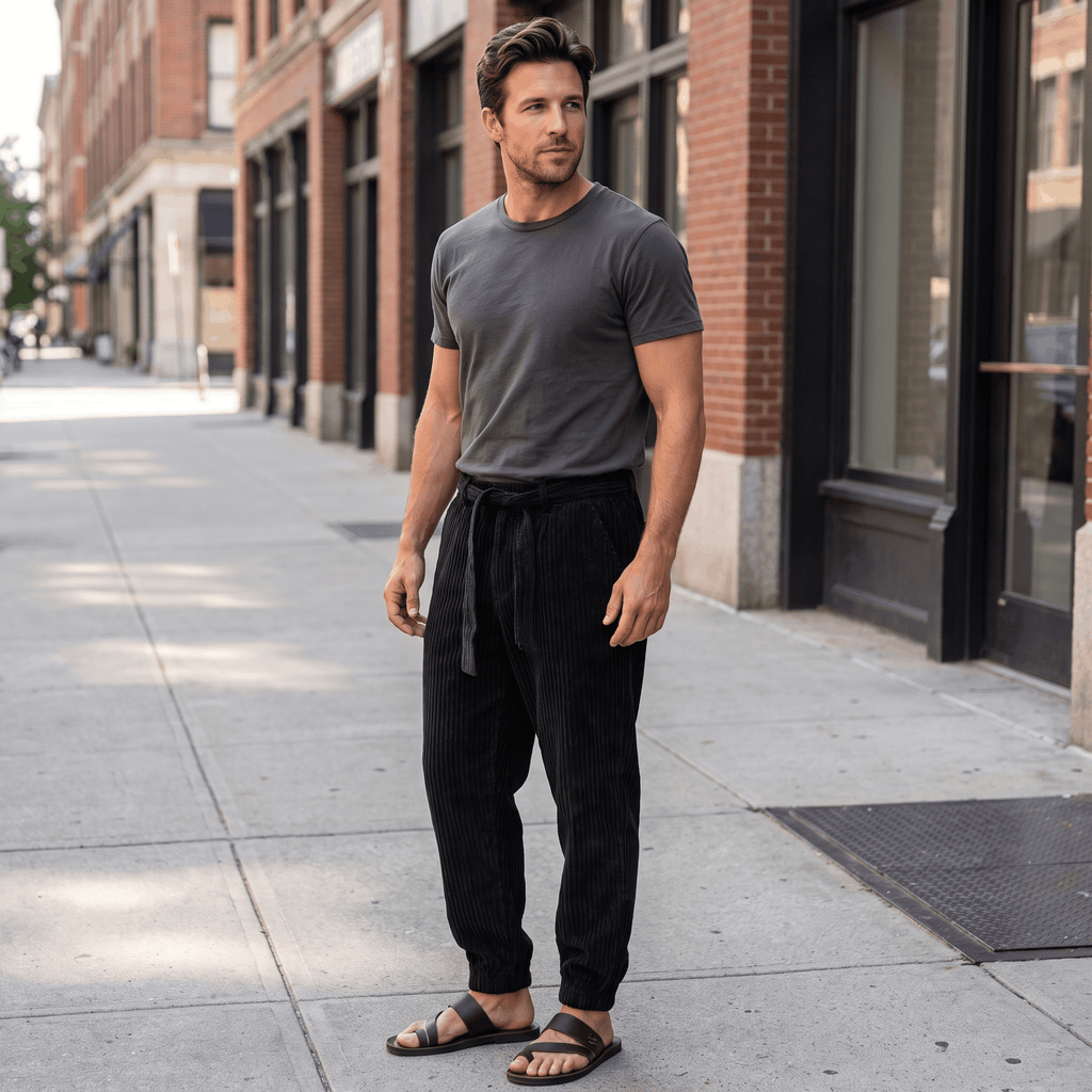 Hudson Fleece-Lined Corduroy Joggers – Cozy Fit Tapered Pants