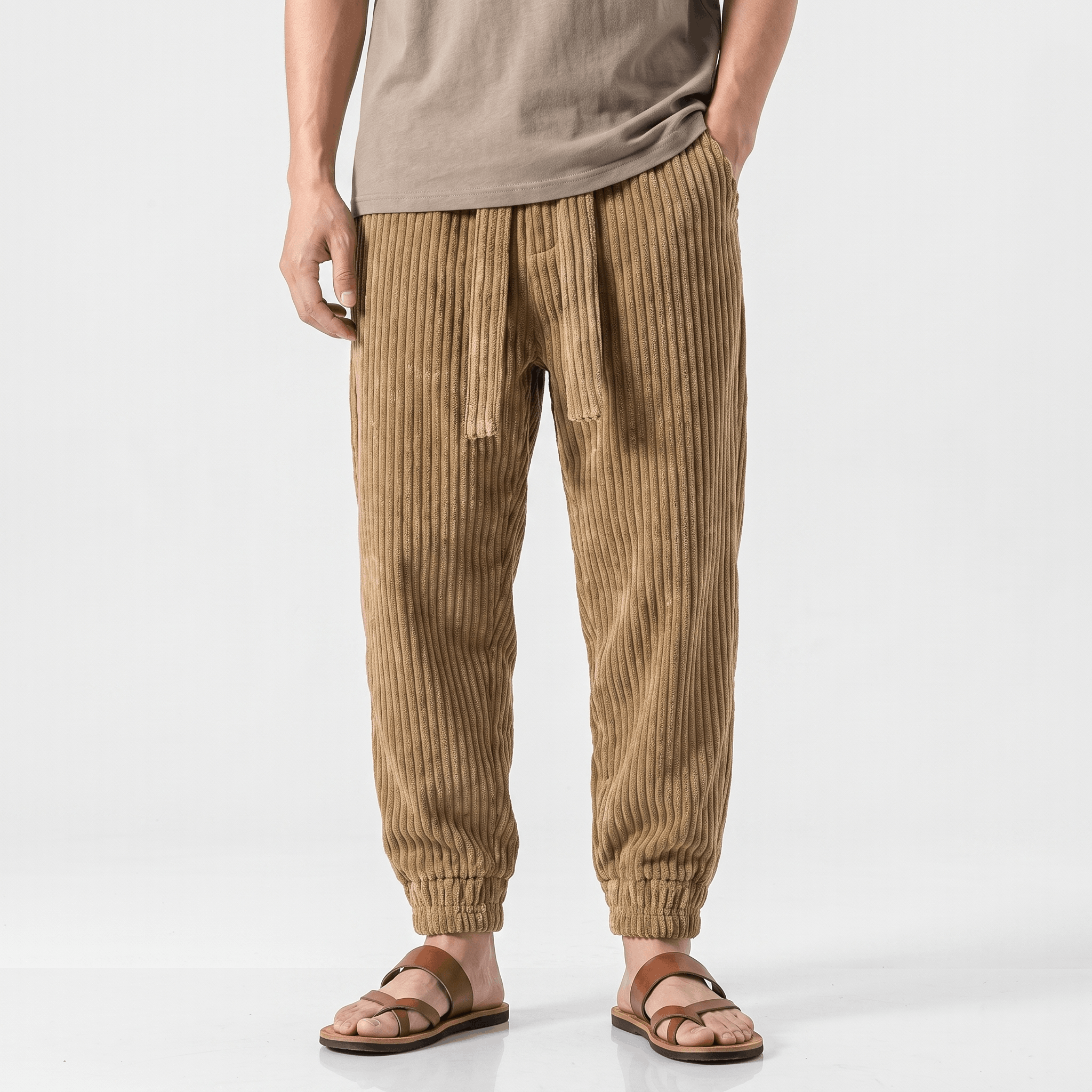 Hudson Fleece-Lined Corduroy Joggers – Cozy Fit Tapered Pants