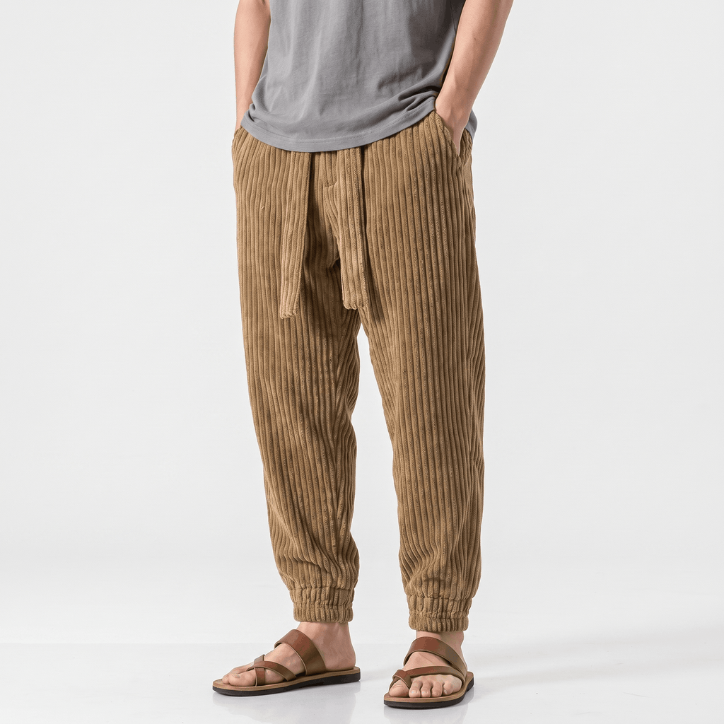 Hudson Fleece-Lined Corduroy Joggers – Cozy Fit Tapered Pants