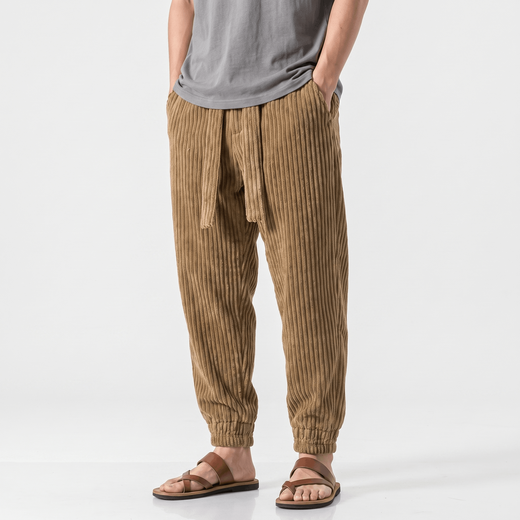 Hudson Fleece-Lined Corduroy Joggers – Cozy Fit Tapered Pants