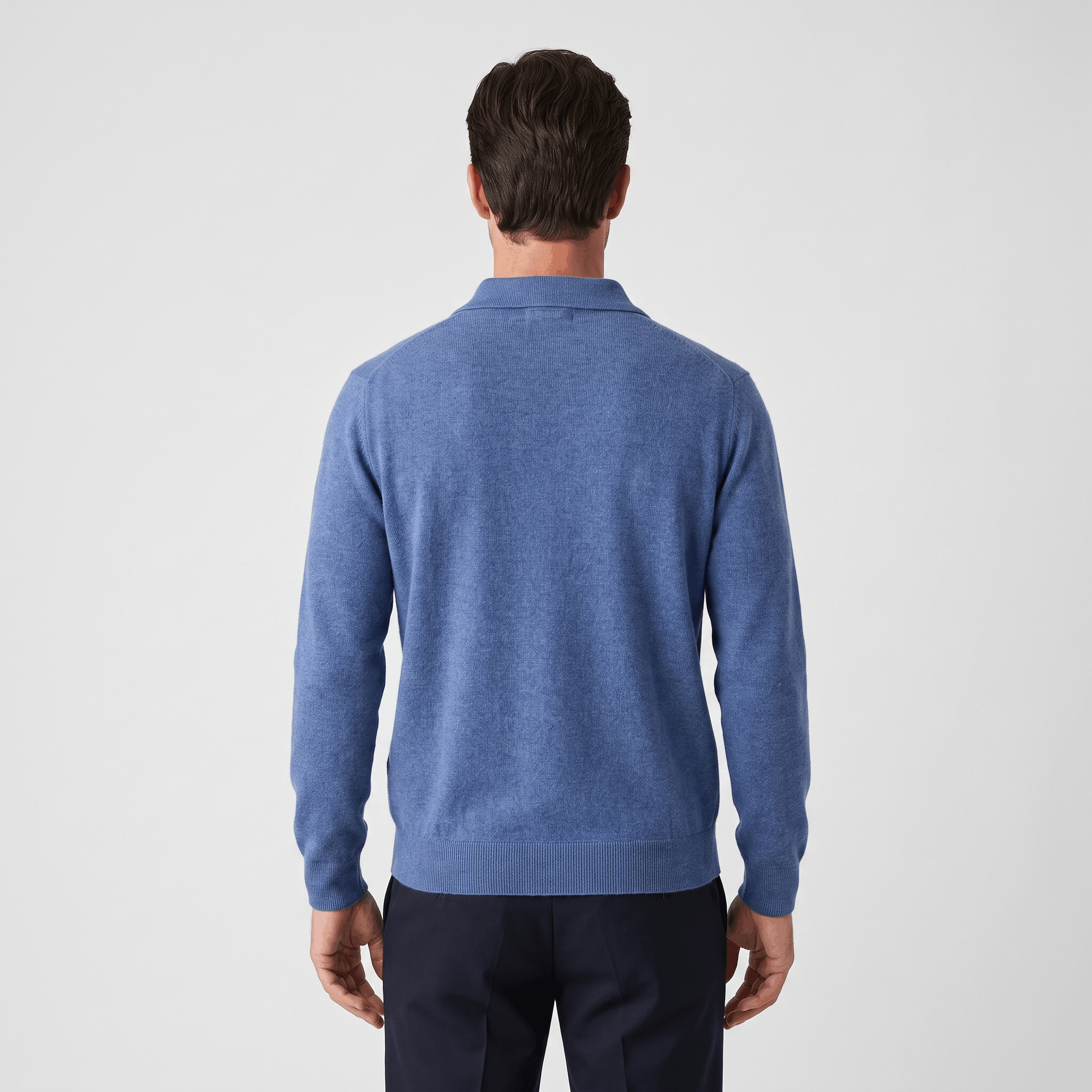 Jareth Merino Wool Polo Sweater – Tailored Three-Button Pullover