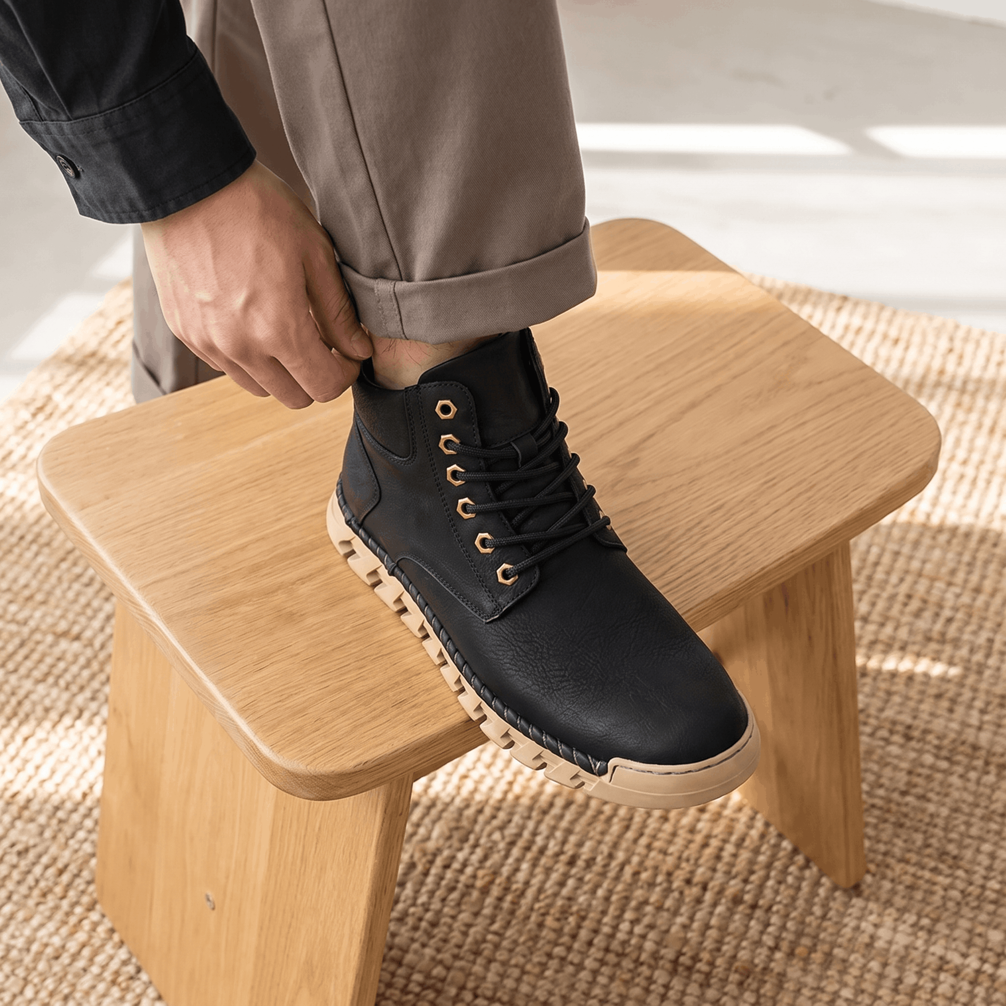 Flavio Leather Ankle Boots – Handcrafted Cushioned Comfort Footwear