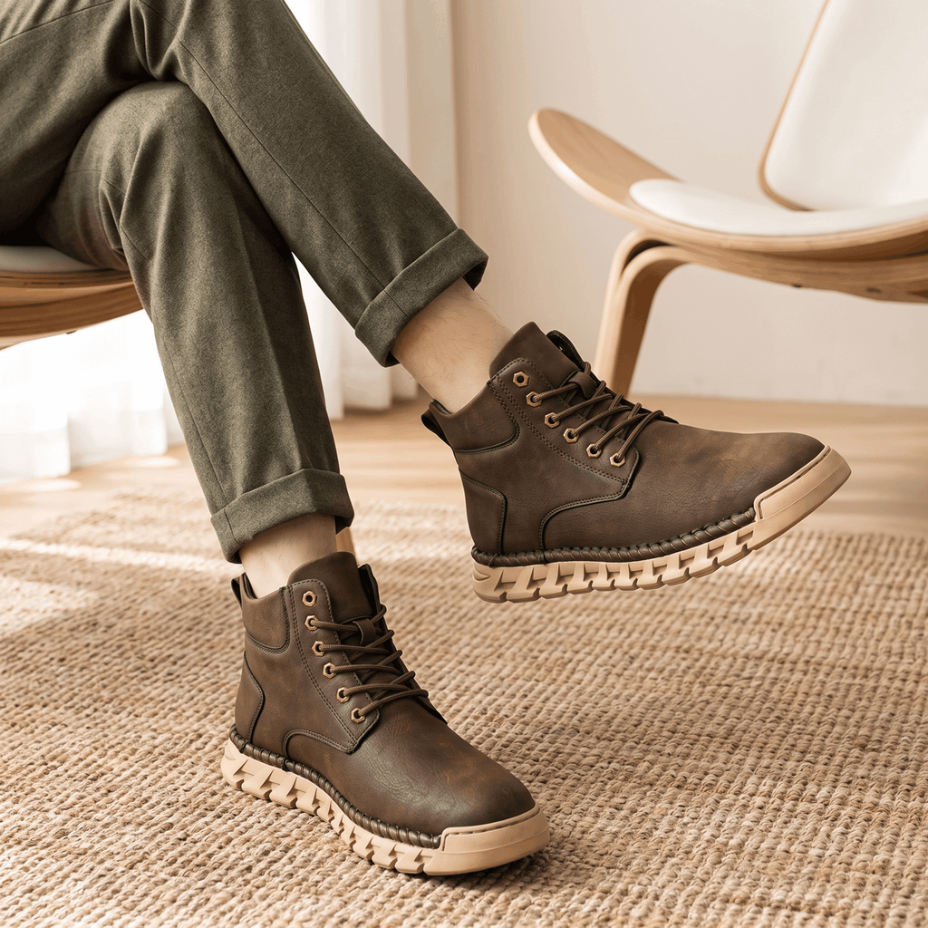Flavio Leather Ankle Boots – Handcrafted Cushioned Comfort Footwear