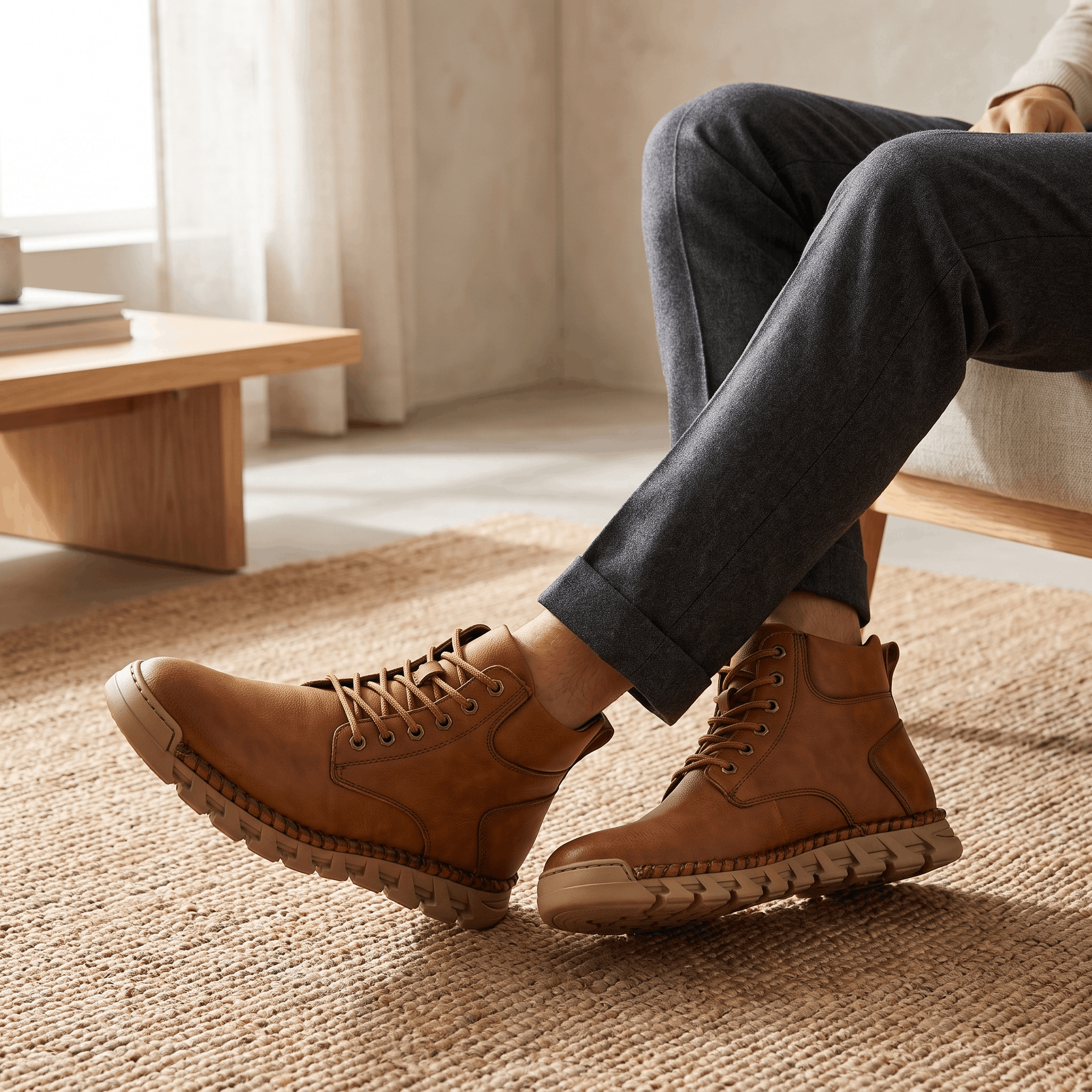 Flavio Leather Ankle Boots – Handcrafted Cushioned Comfort Footwear