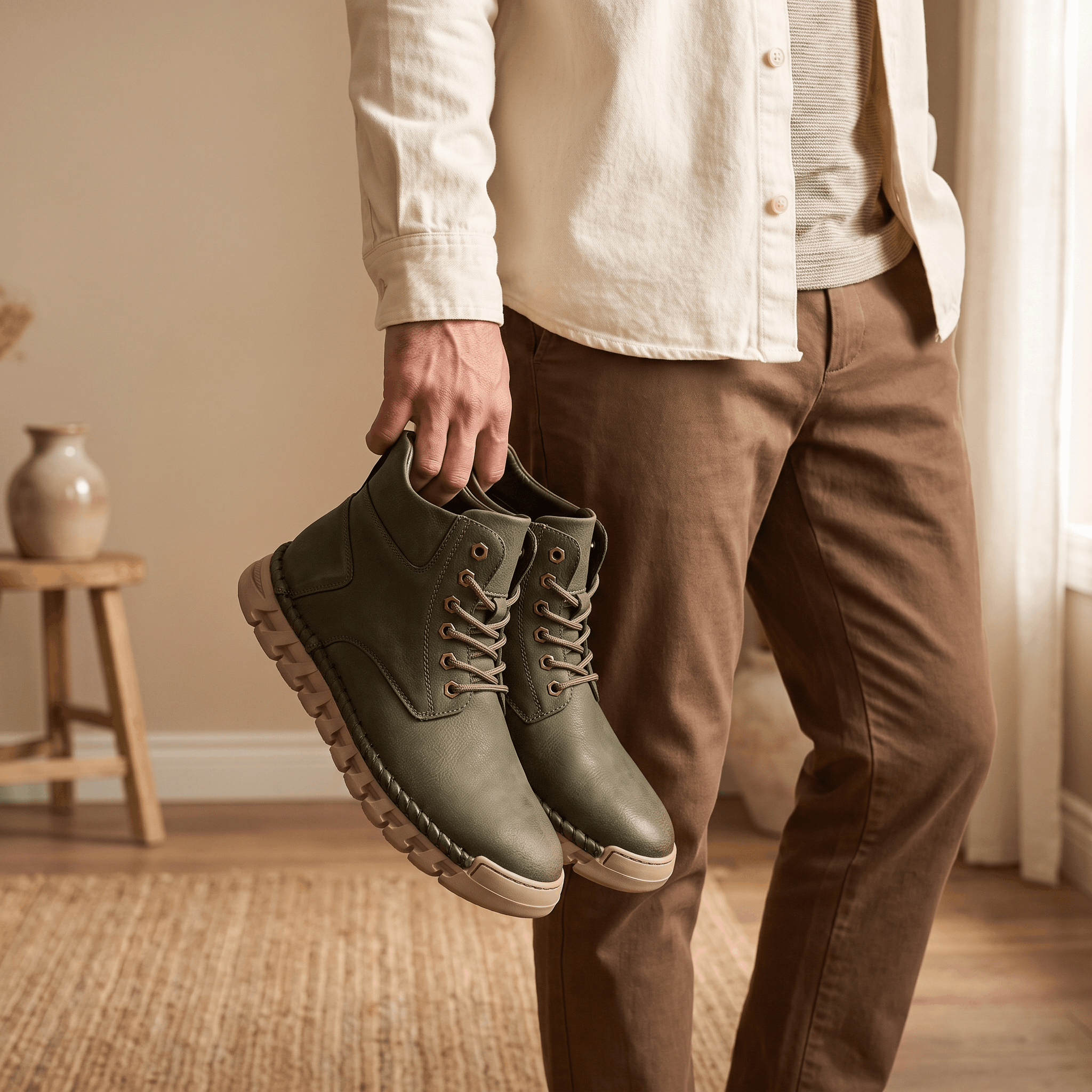 Flavio Leather Ankle Boots – Handcrafted Cushioned Comfort Footwear