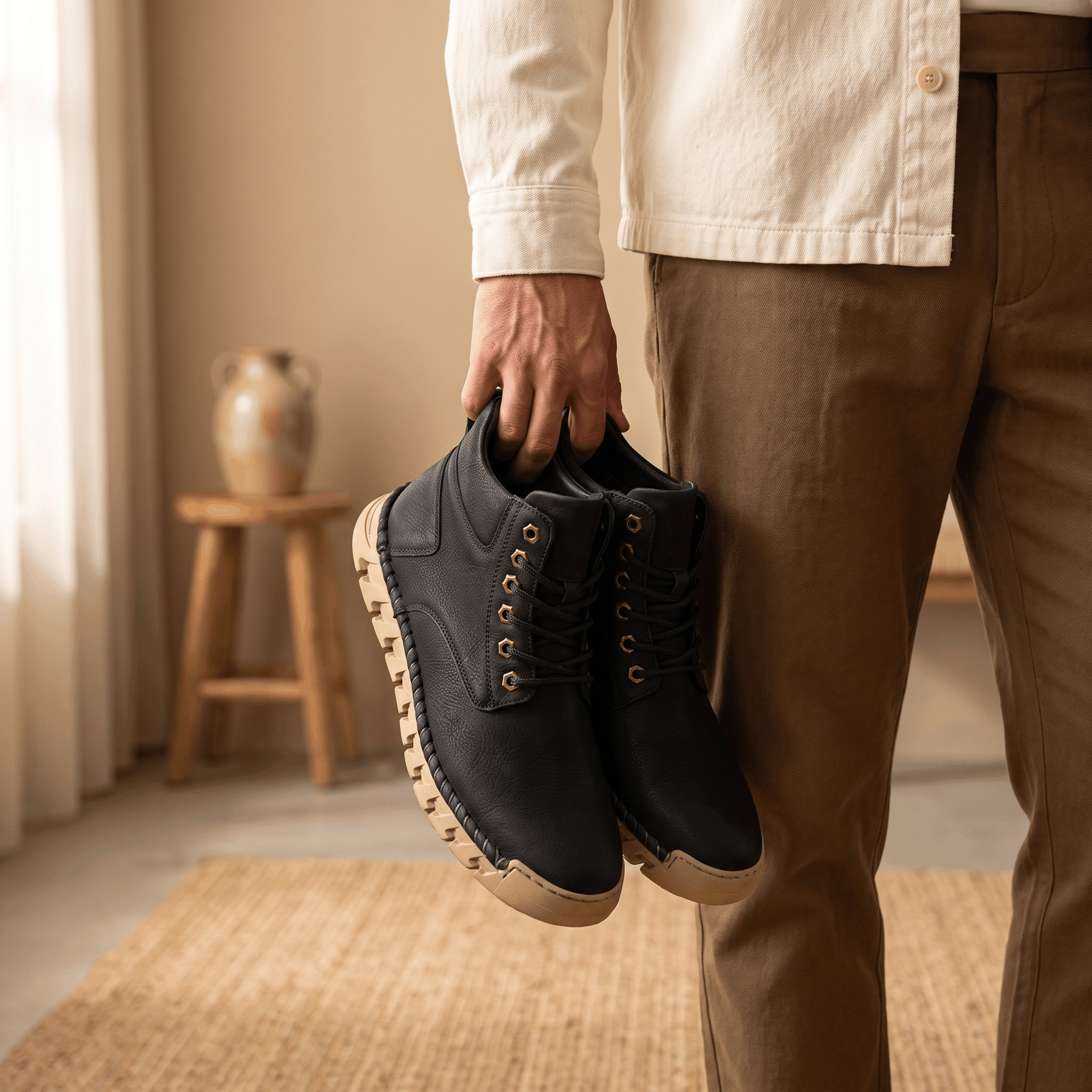 Flavio Leather Ankle Boots – Handcrafted Cushioned Comfort Footwear