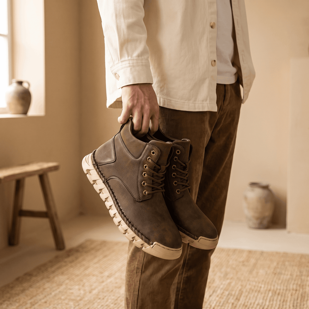 Flavio Leather Ankle Boots – Handcrafted Cushioned Comfort Footwear