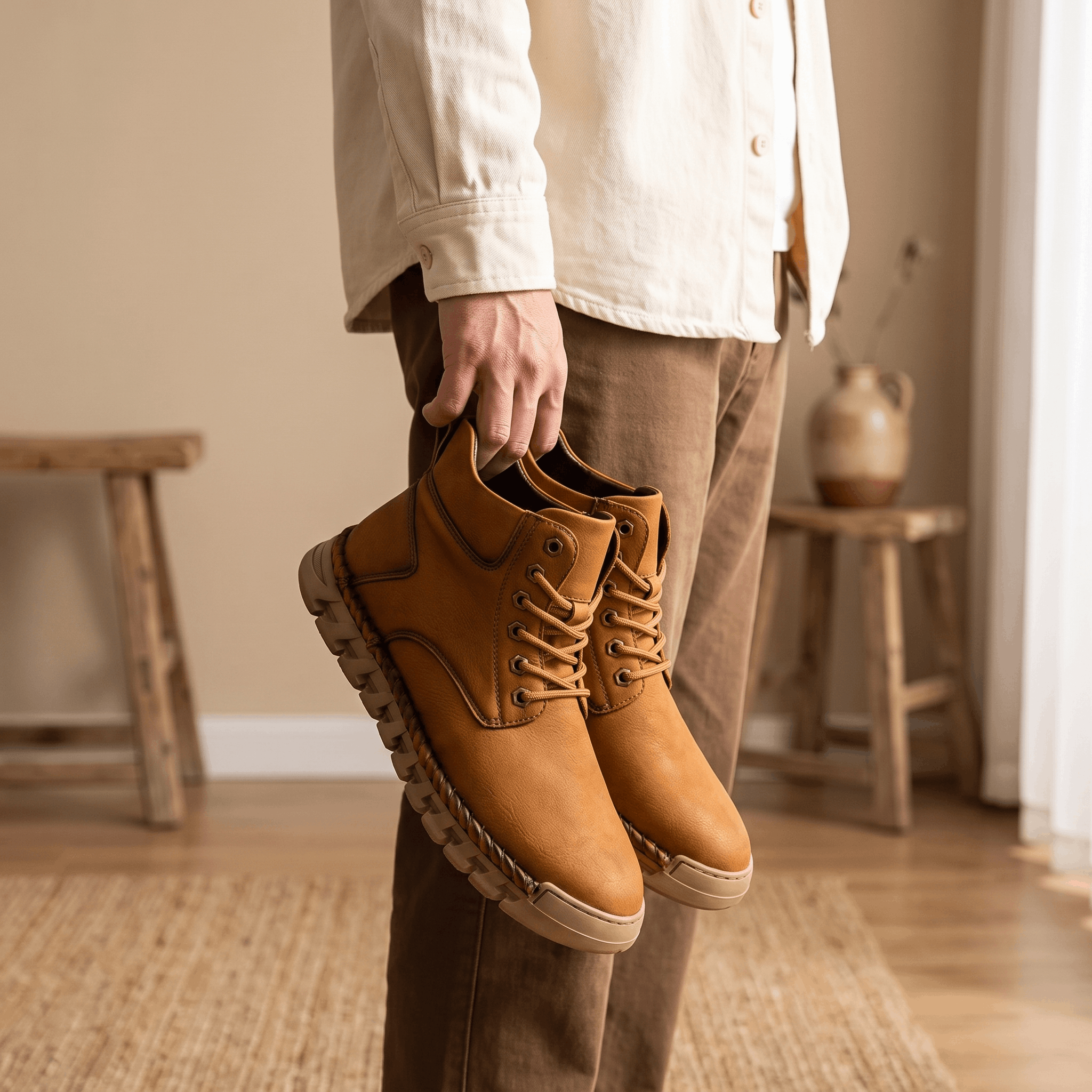 Flavio Leather Ankle Boots – Handcrafted Cushioned Comfort Footwear