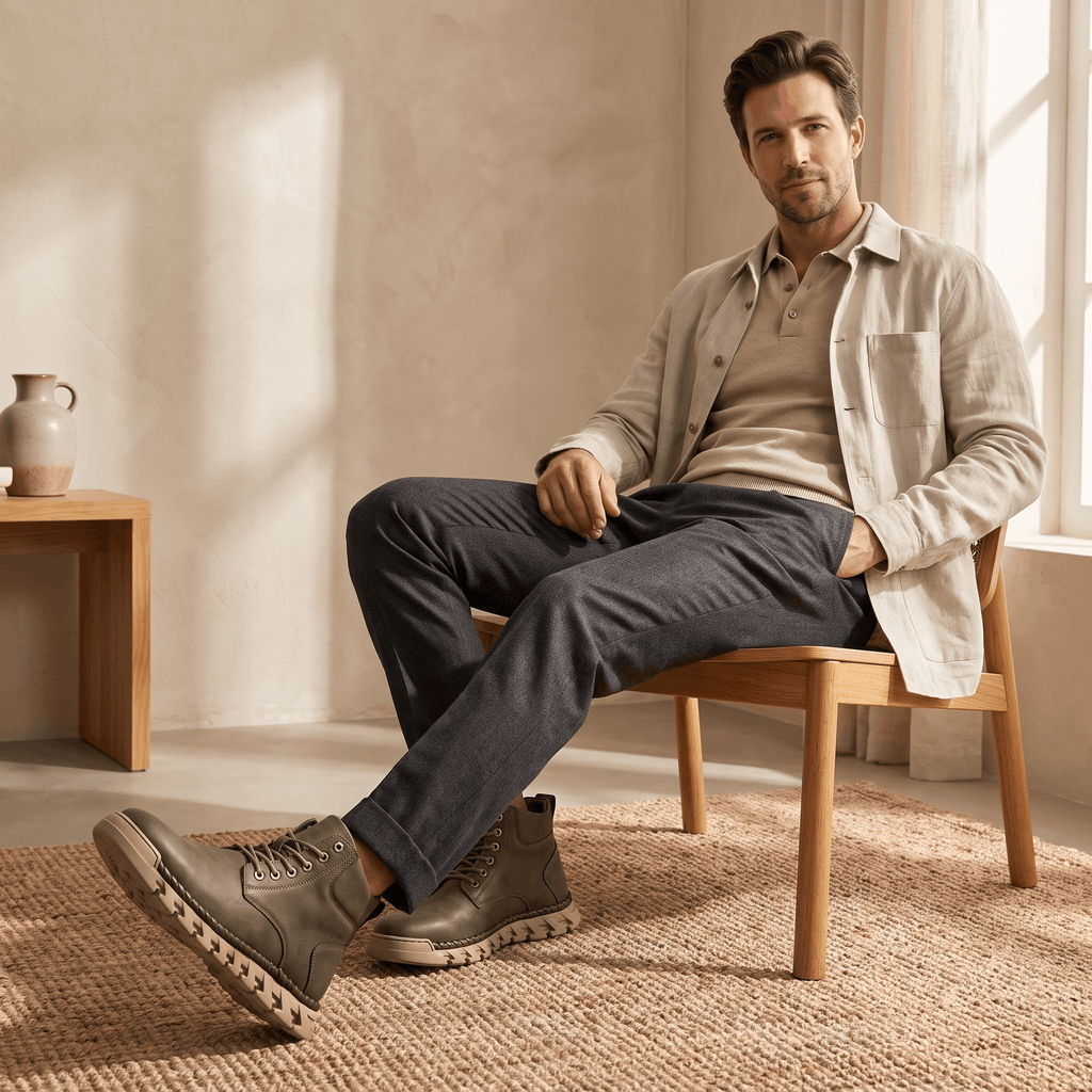 Flavio Leather Ankle Boots – Handcrafted Cushioned Comfort Footwear