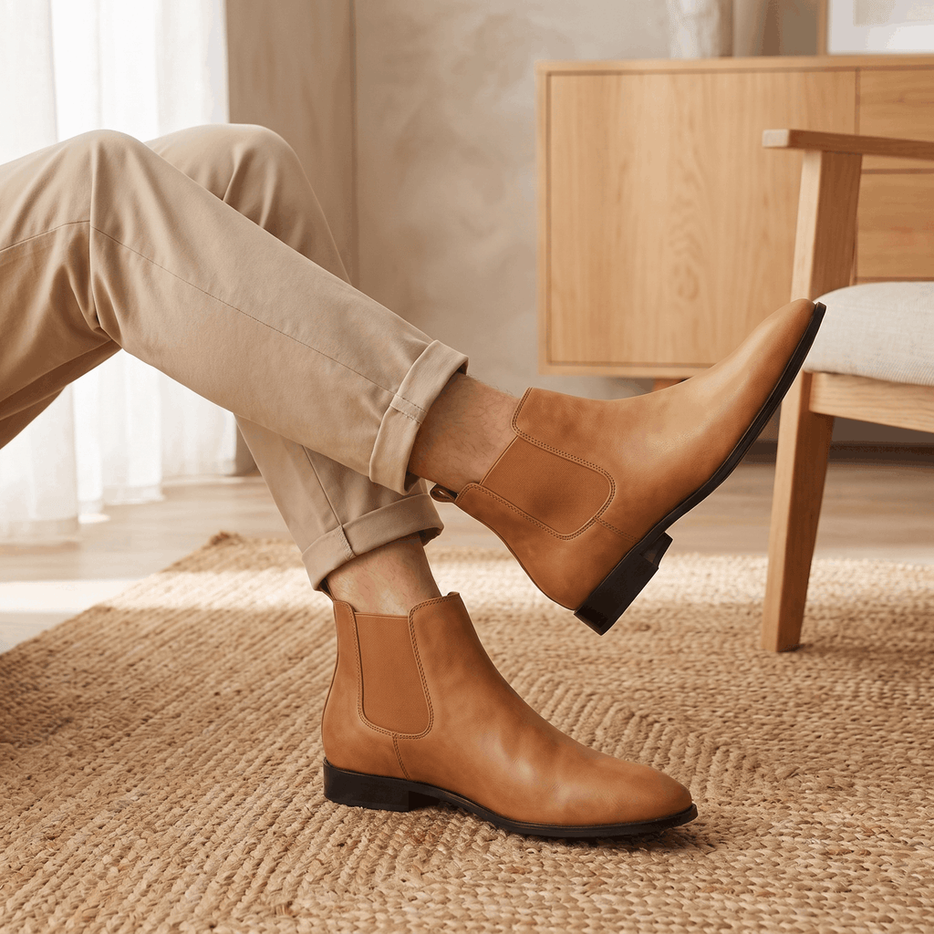 Clinton Chelsea Boots – Elastic Panel Cushioned Pull-Tab Ankle Boots