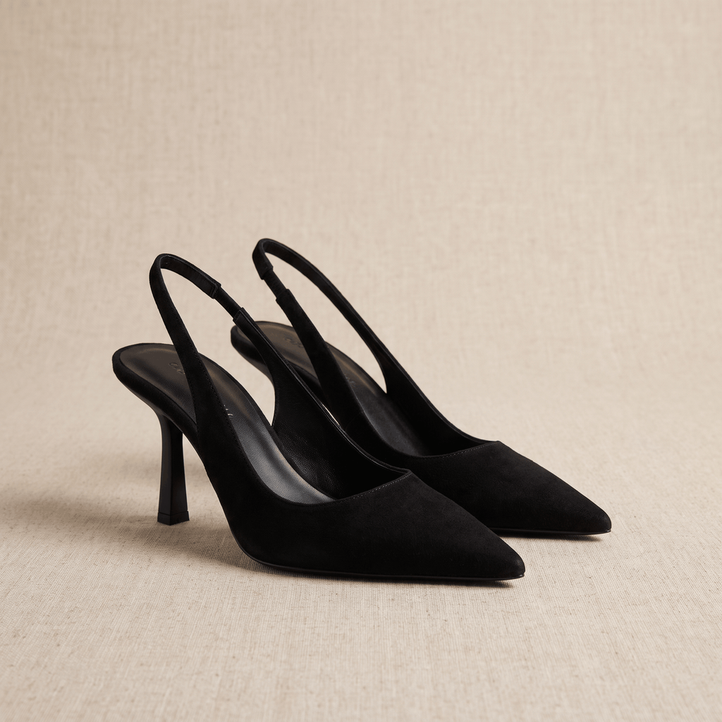 Neve Slingback Heels – Pointed-Toe Stiletto Arch-Support Pumps