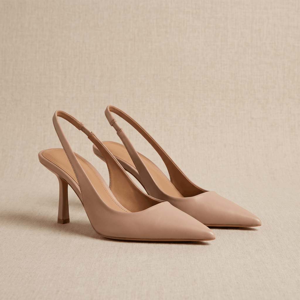 Neve Slingback Heels – Pointed-Toe Stiletto Arch-Support Pumps