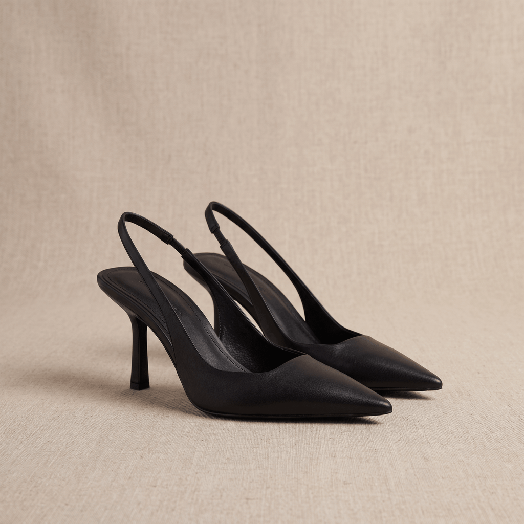 Neve Slingback Heels – Pointed-Toe Stiletto Arch-Support Pumps