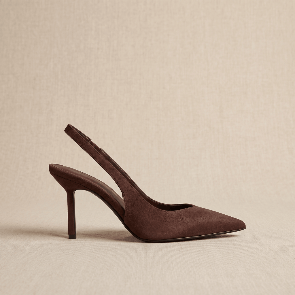 Neve Slingback Heels – Pointed-Toe Stiletto Arch-Support Pumps