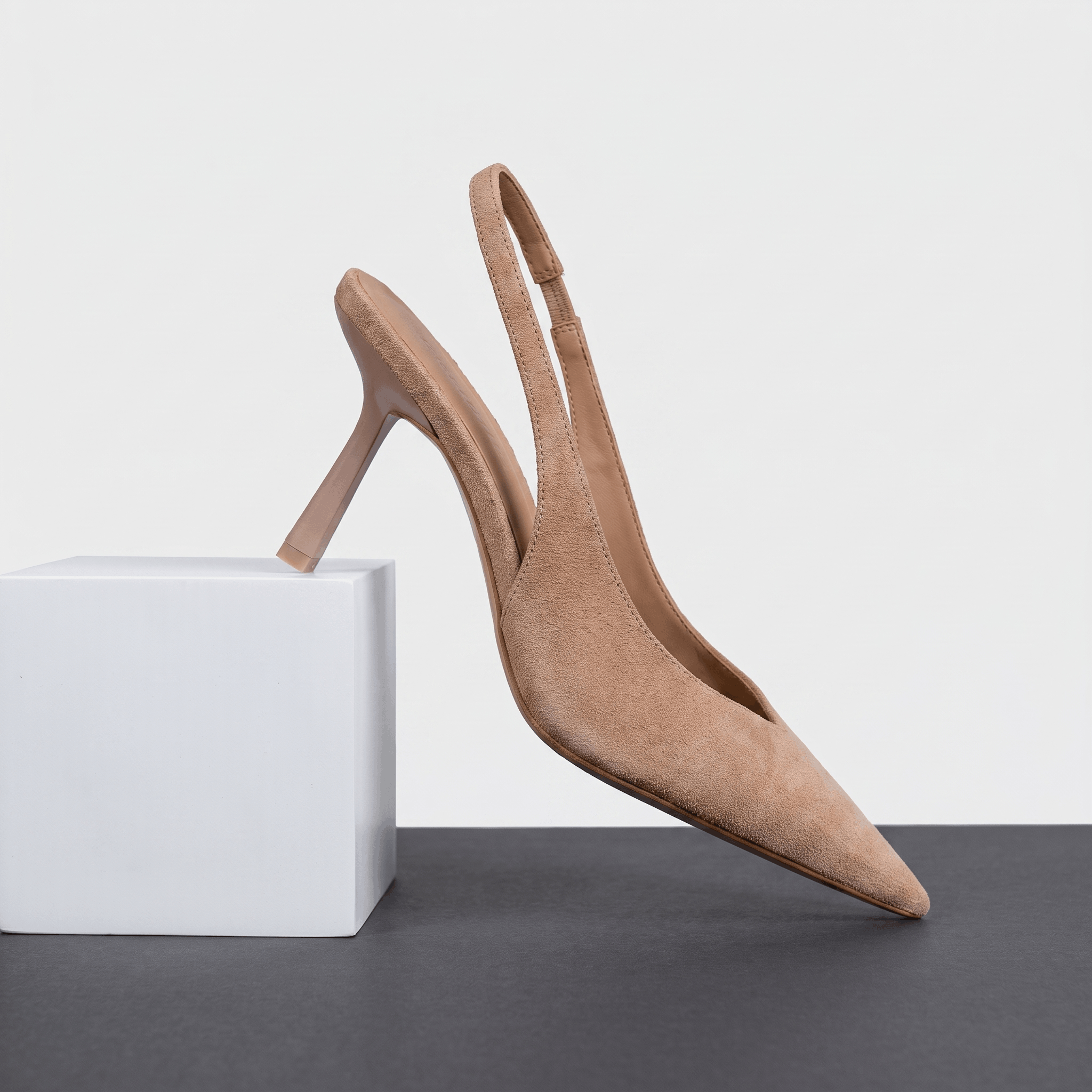 Neve Slingback Heels – Pointed-Toe Stiletto Arch-Support Pumps