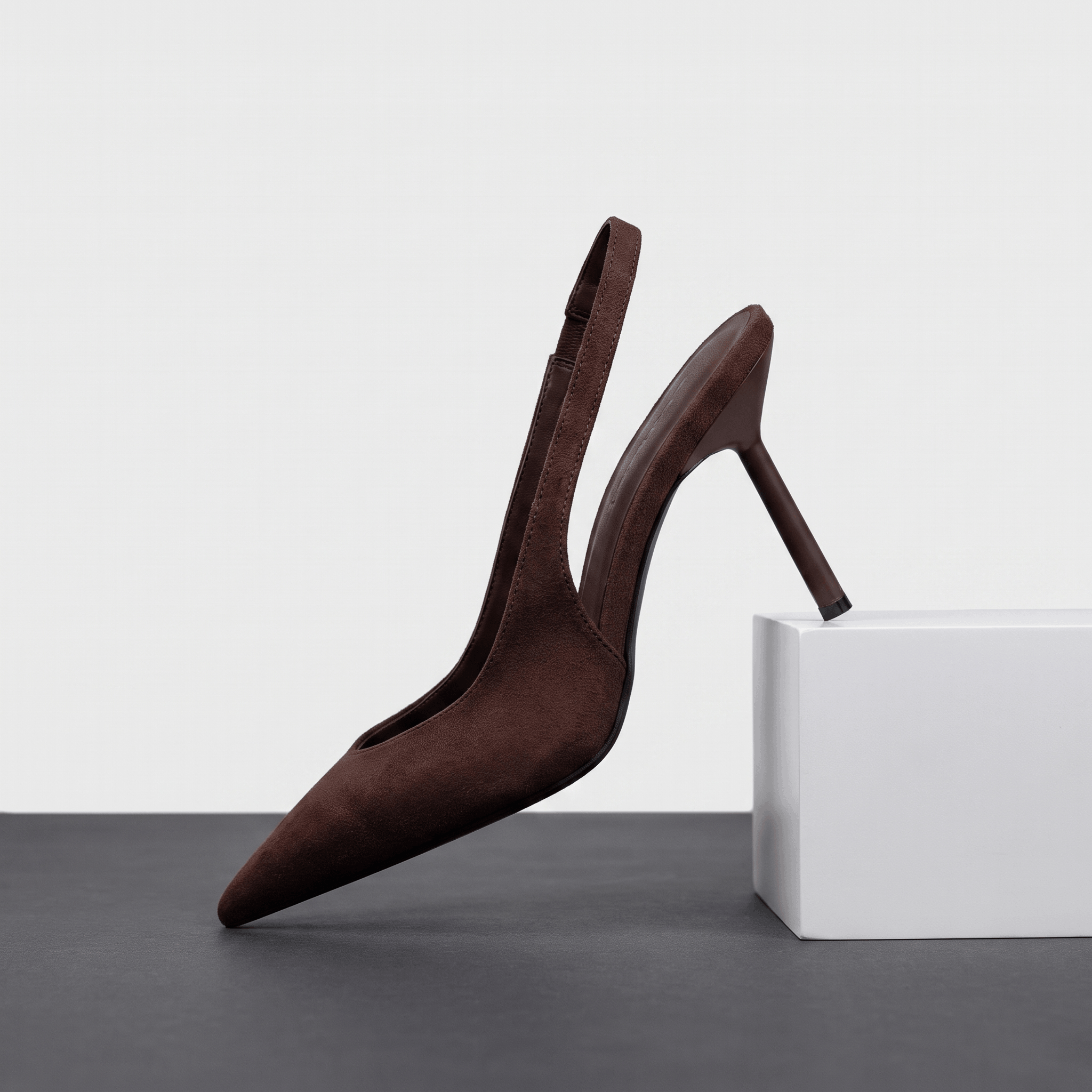 Neve Slingback Heels – Pointed-Toe Stiletto Arch-Support Pumps