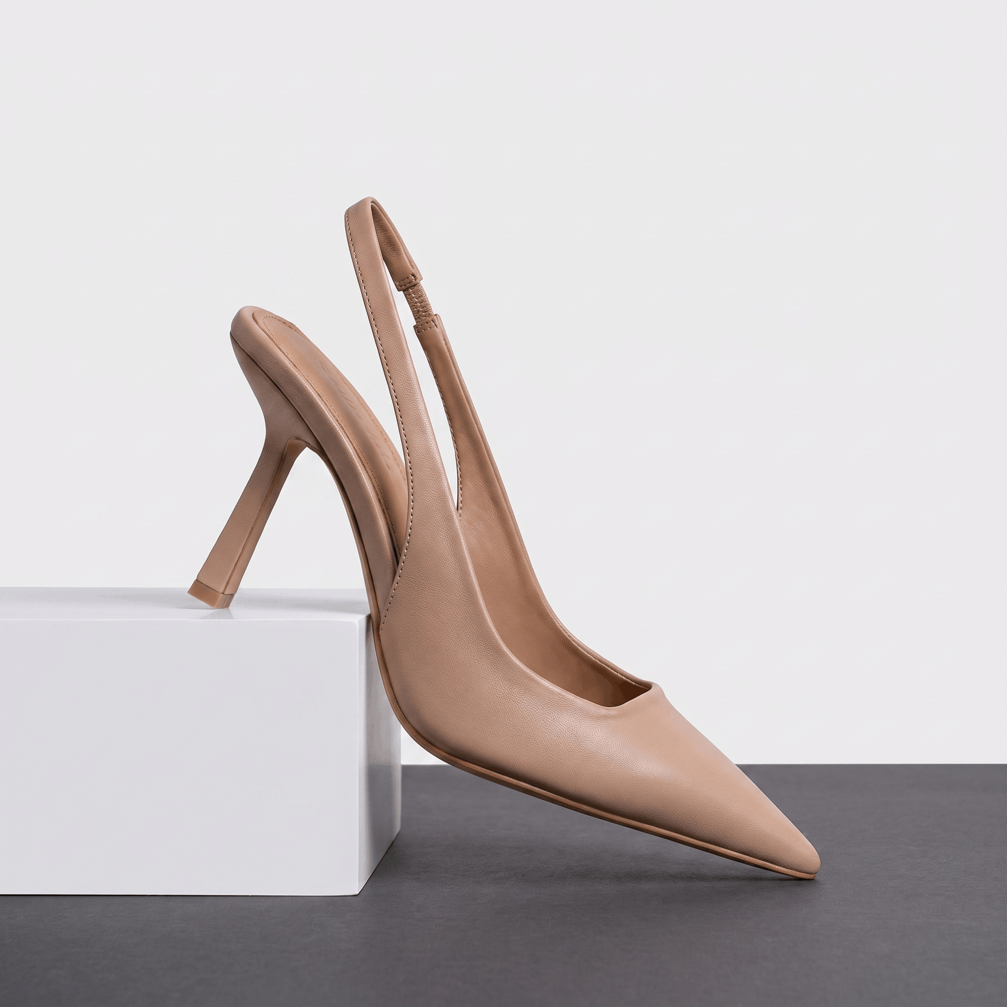 Neve Slingback Heels – Pointed-Toe Stiletto Arch-Support Pumps
