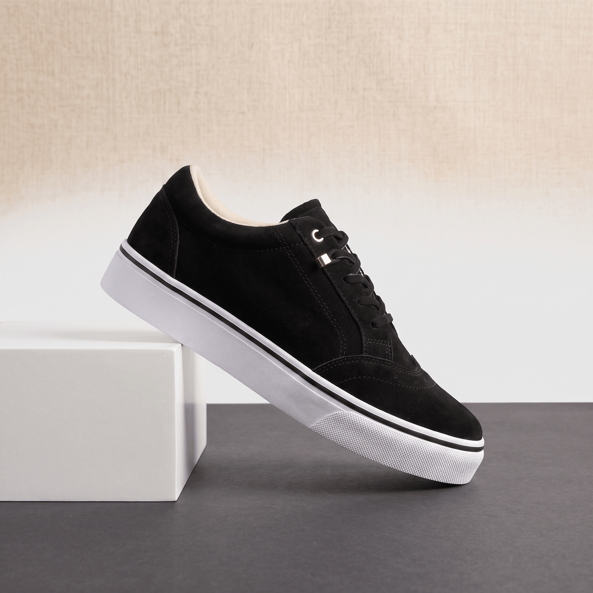 Tamara Suede Platform Sneakers – Brogue Perforated Lace-Up Casual Trainers