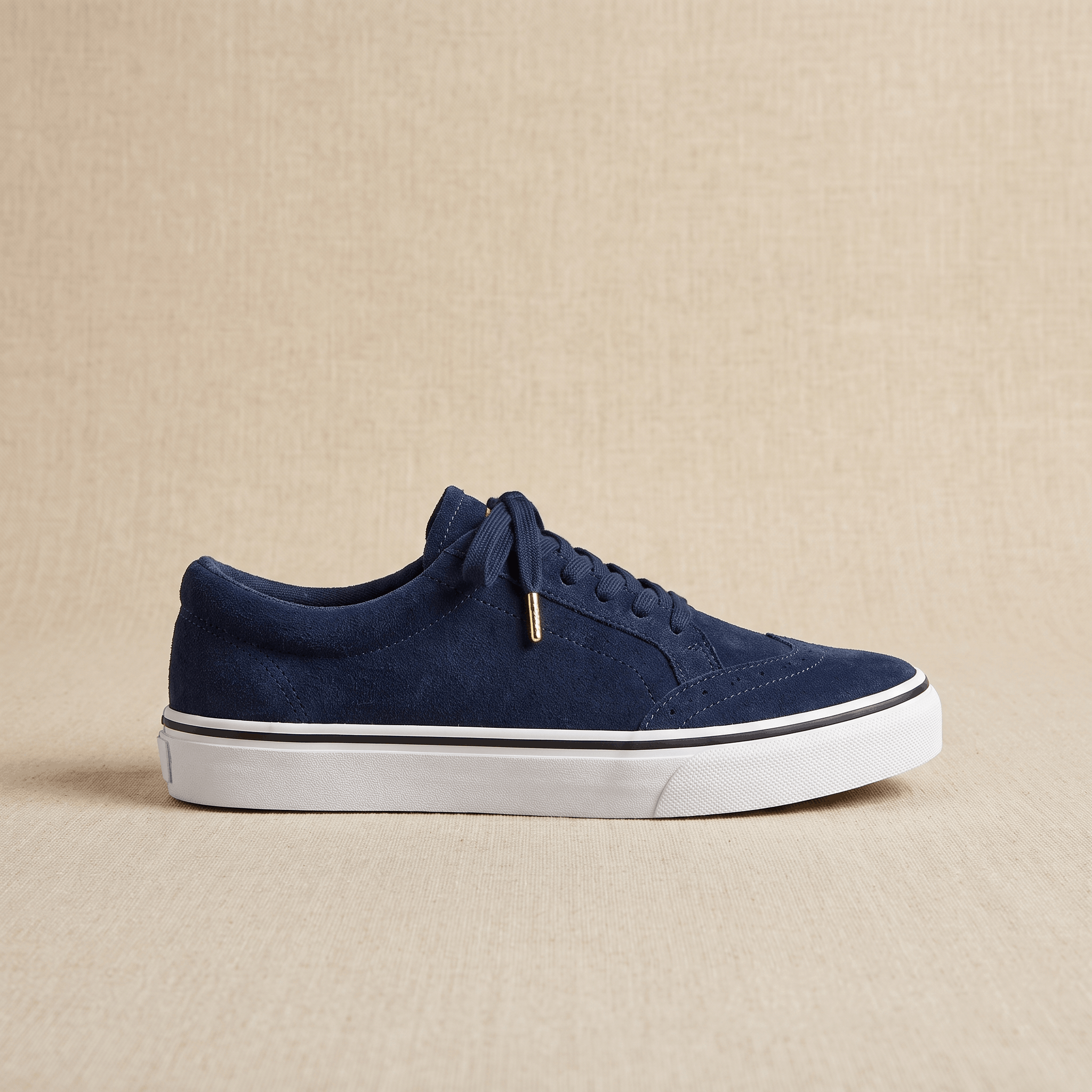 Tamara Suede Platform Sneakers – Brogue Perforated Lace-Up Casual Trainers