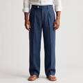 Darian Linen Pleated Pants – Relaxed Wide-Leg Fit