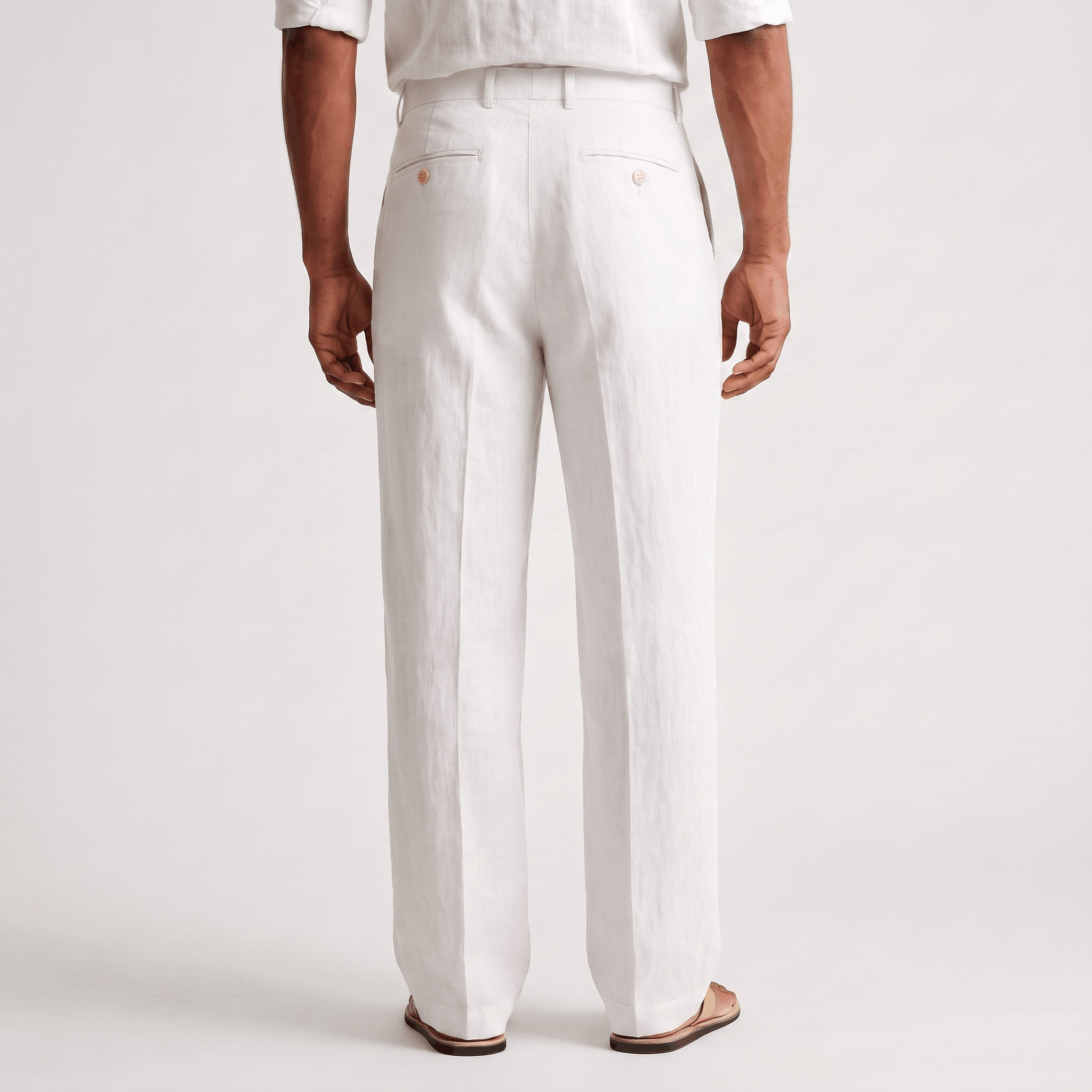 Darian Linen Pleated Pants – Relaxed Wide-Leg Fit