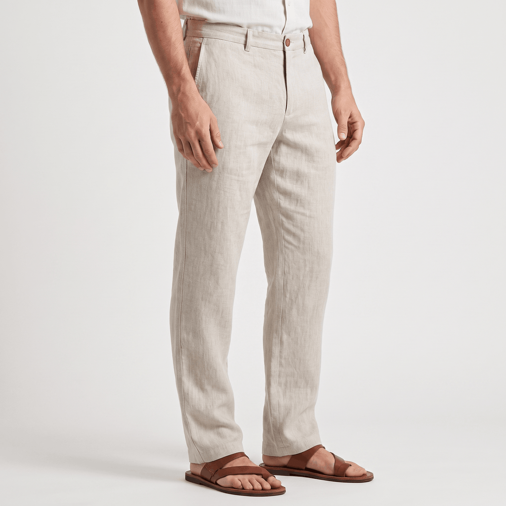 Gavin Linen Straight-Leg Pants – Relaxed Everyday Trousers