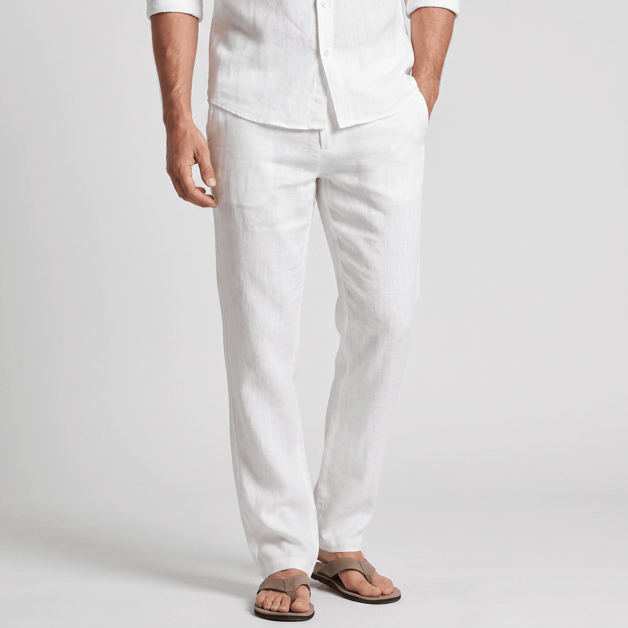 Gavin Linen Straight-Leg Pants – Relaxed Everyday Trousers