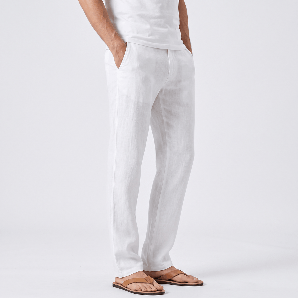 Gavin Linen Straight-Leg Pants – Relaxed Everyday Trousers