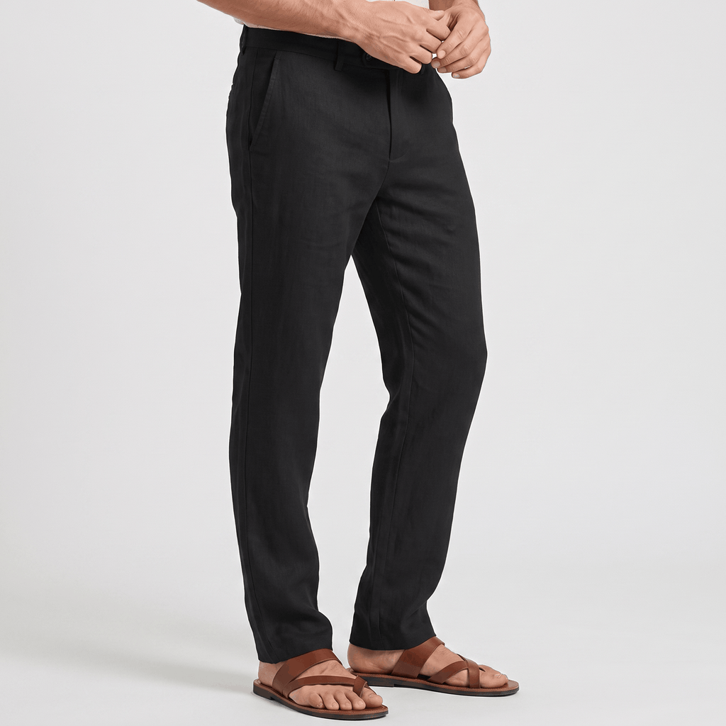 Gavin Linen Straight-Leg Pants – Relaxed Everyday Trousers