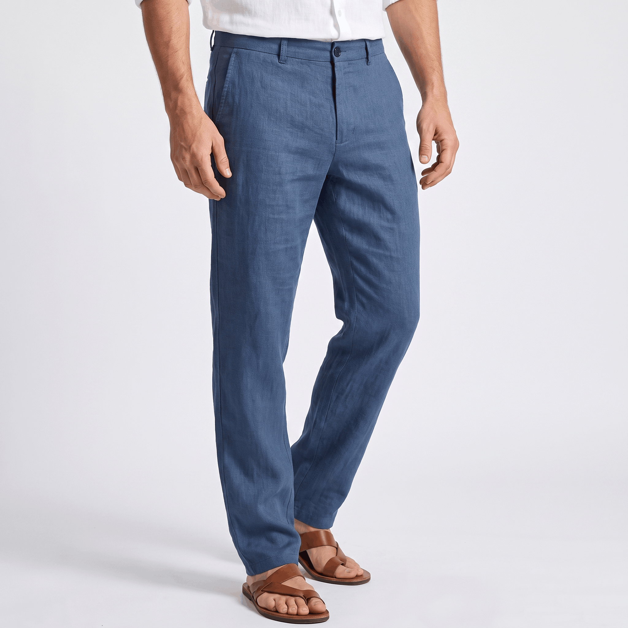Gavin Linen Straight-Leg Pants – Relaxed Everyday Trousers