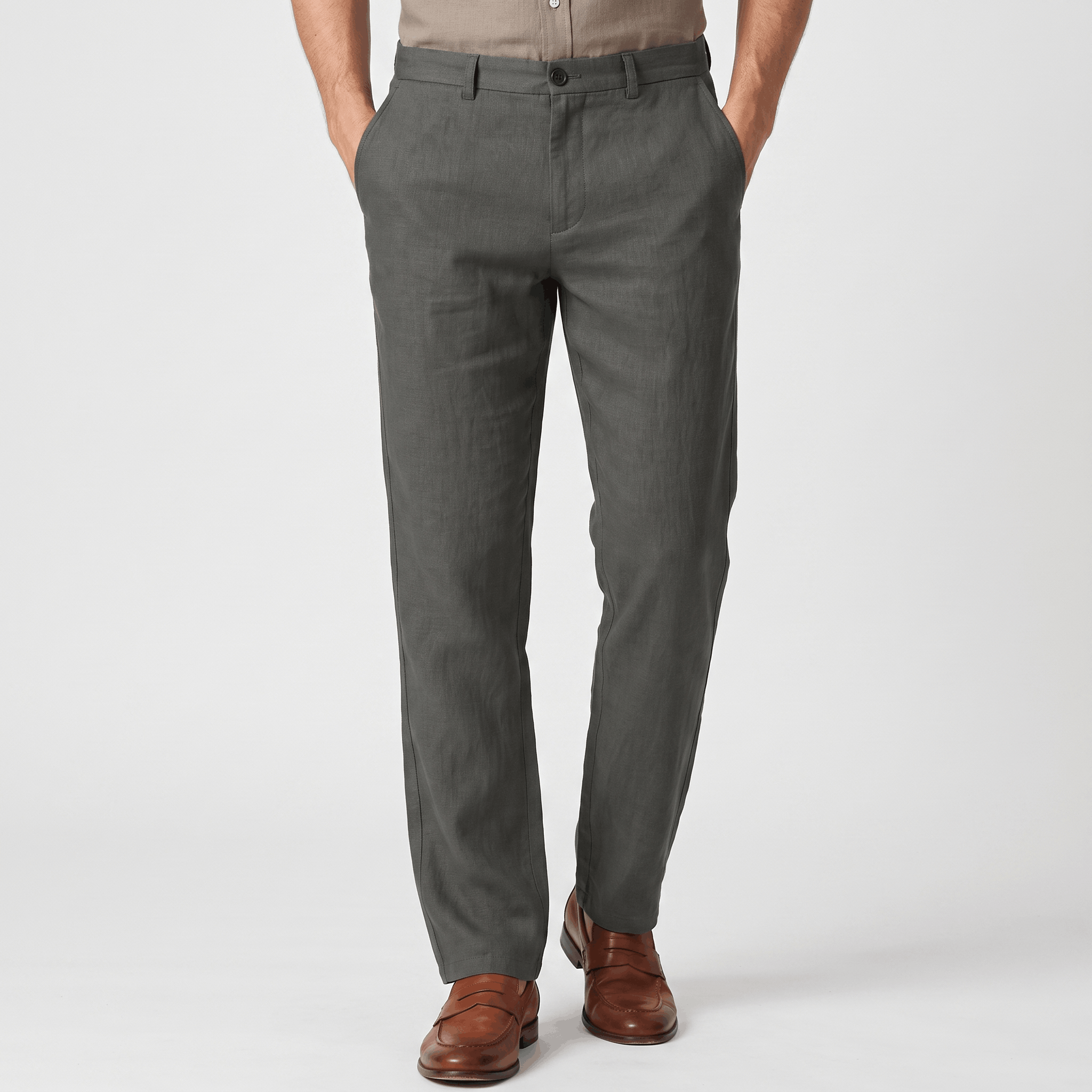 Gavin Linen Straight-Leg Pants – Relaxed Everyday Trousers