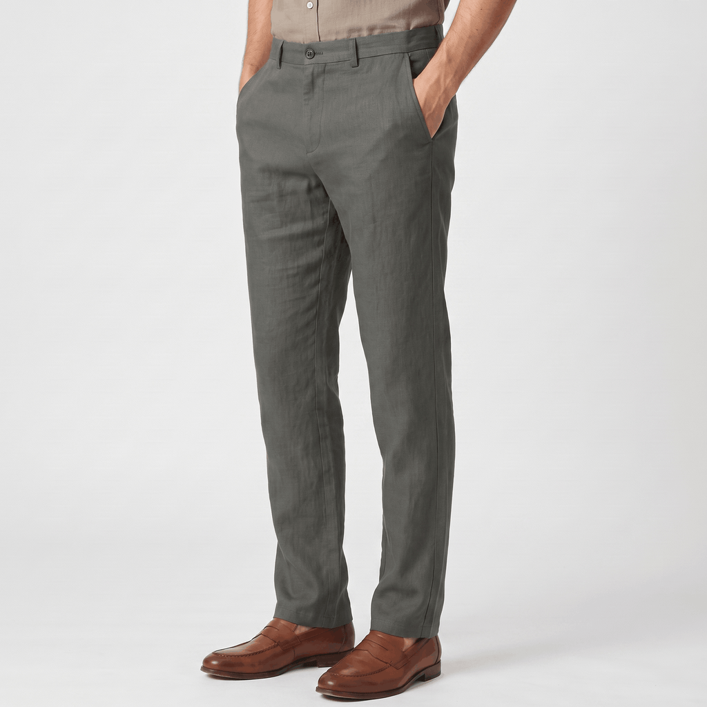 Gavin Linen Straight-Leg Pants – Relaxed Everyday Trousers