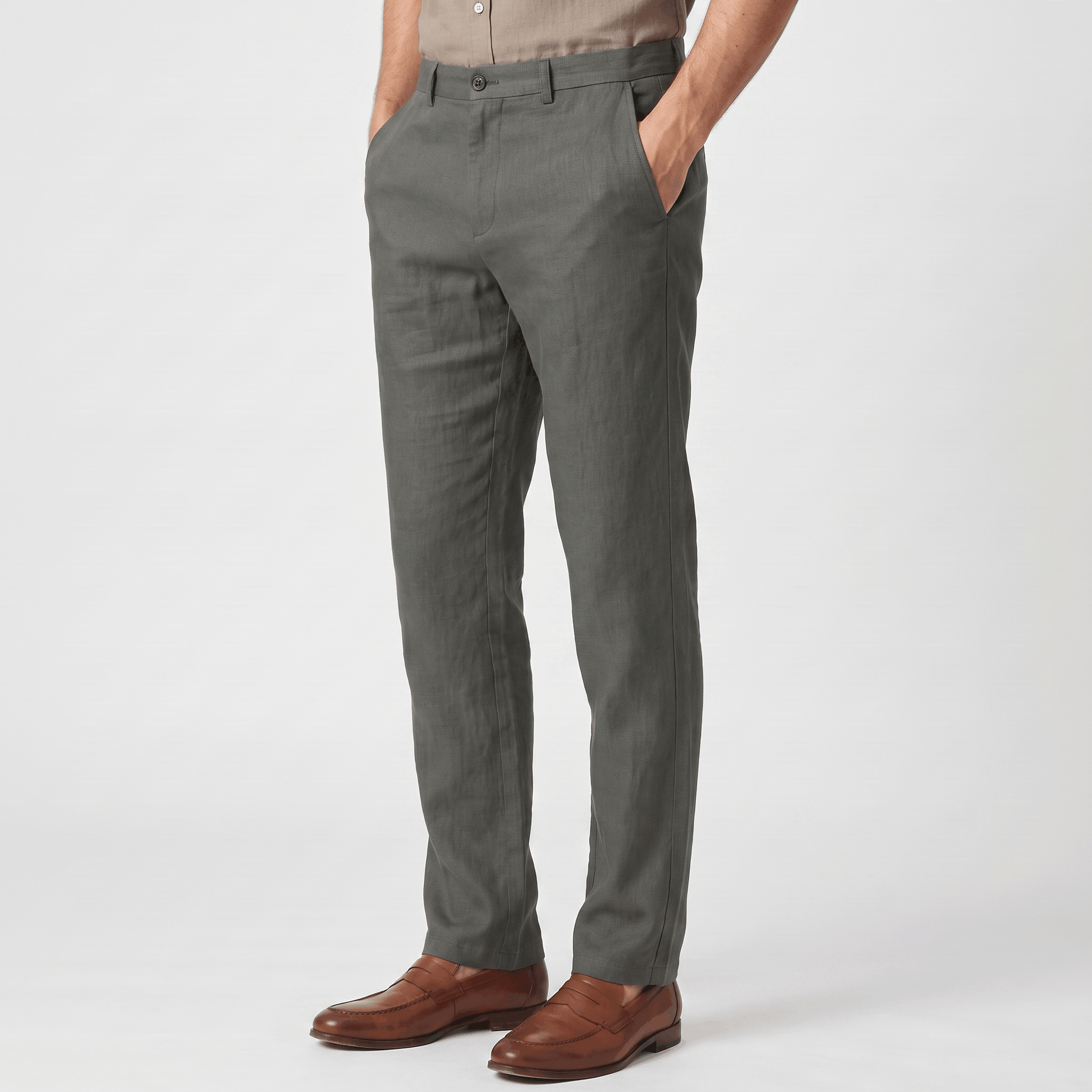 Gavin Linen Straight-Leg Pants – Relaxed Everyday Trousers