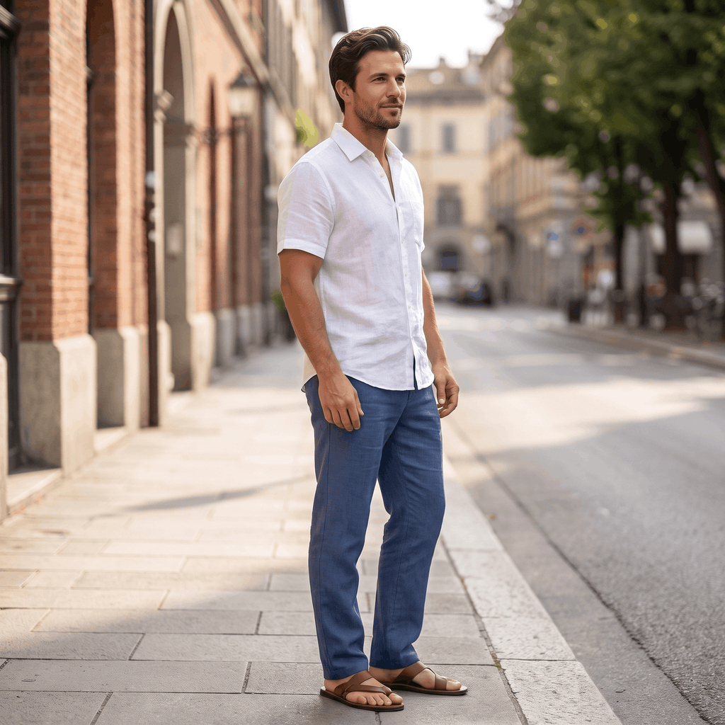 Gavin Linen Straight-Leg Pants – Relaxed Everyday Trousers