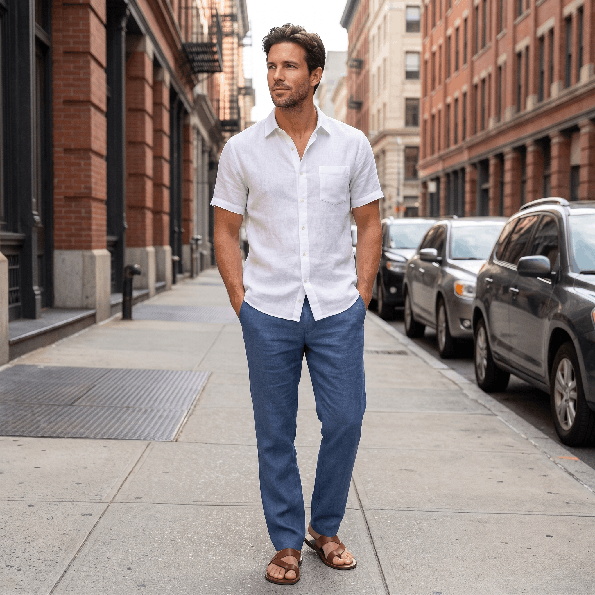 Gavin Linen Straight-Leg Pants – Relaxed Everyday Trousers