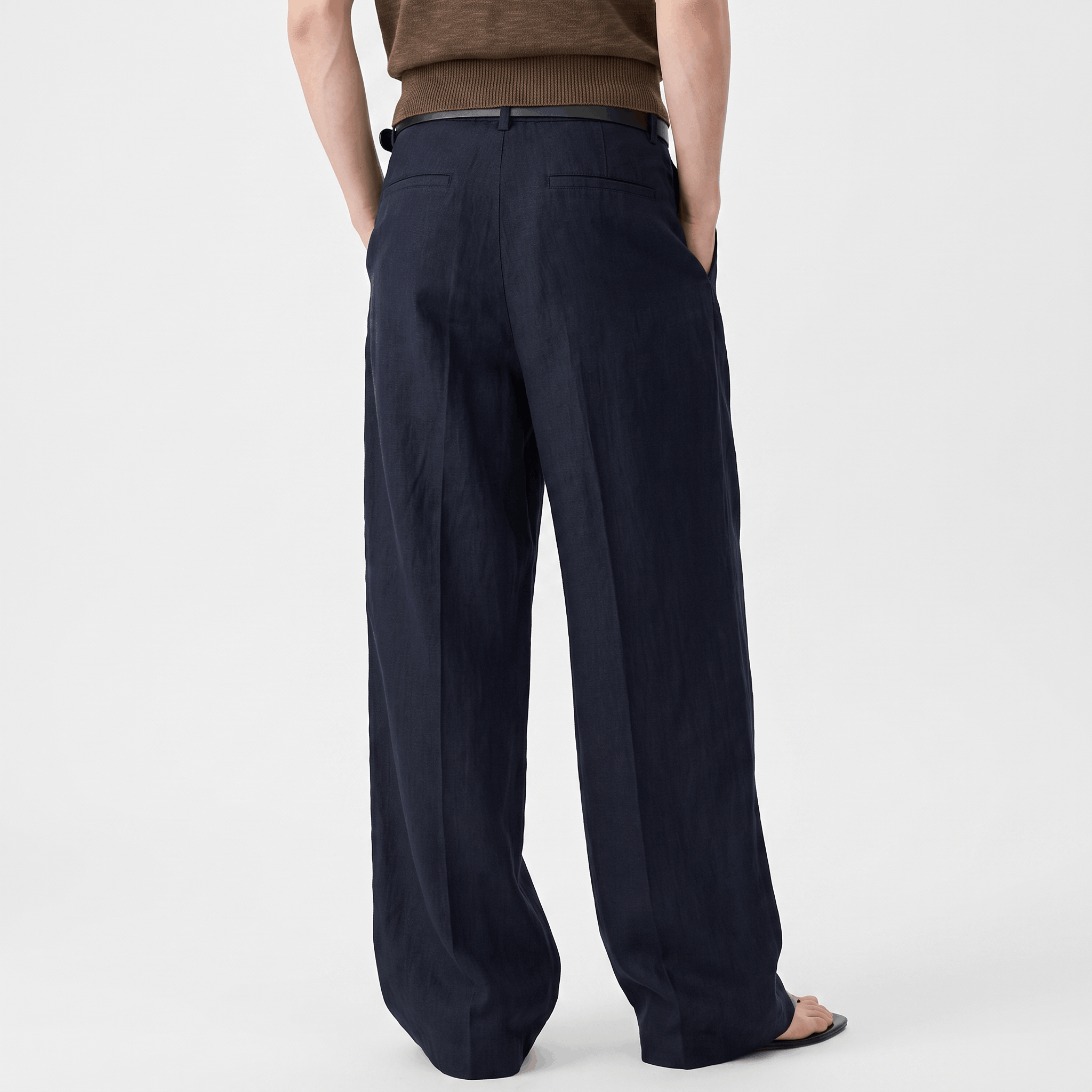 Jovito Linen Wide-Leg Pants – Relaxed Pleated Fit Trousers