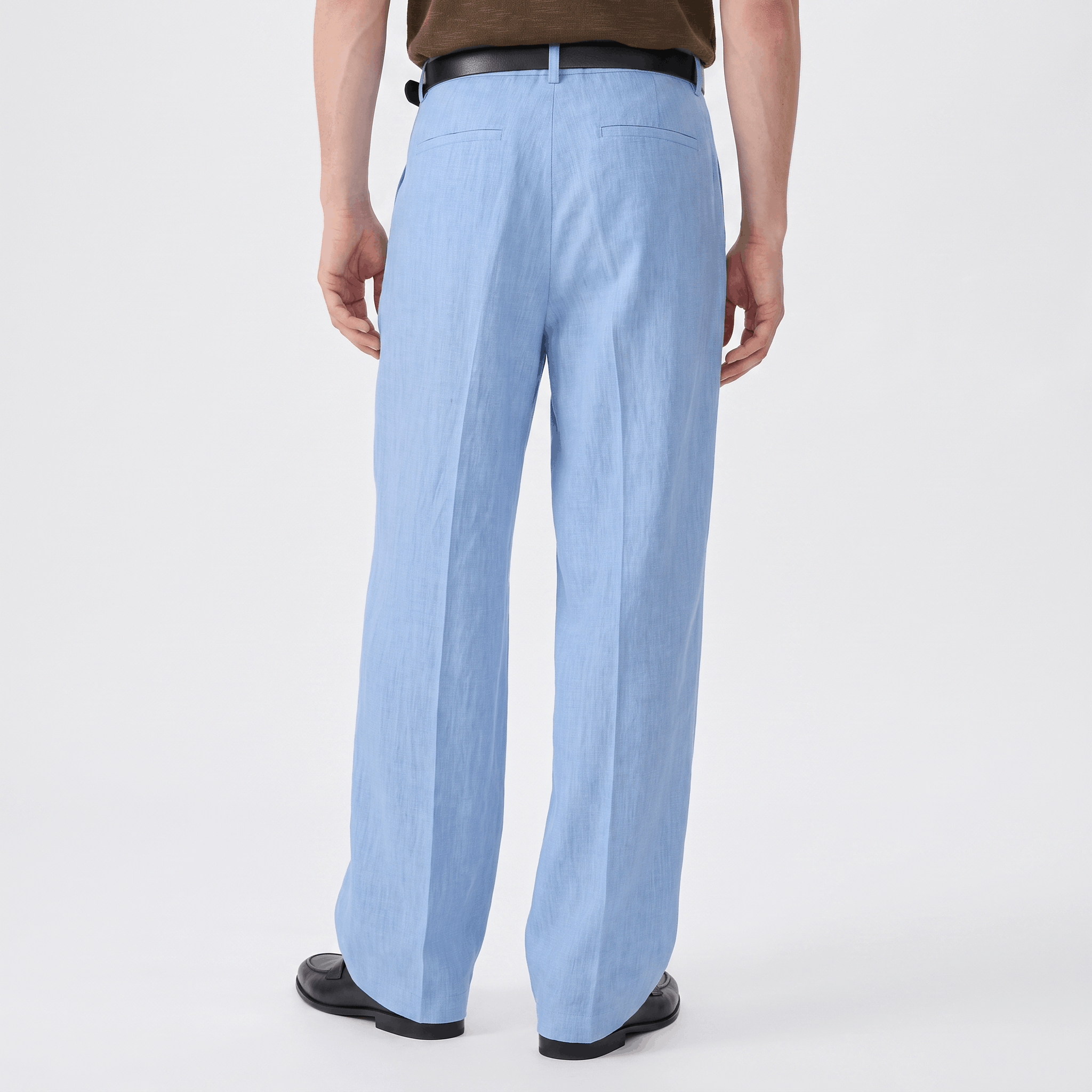 Jovito Linen Wide-Leg Pants – Relaxed Pleated Fit Trousers