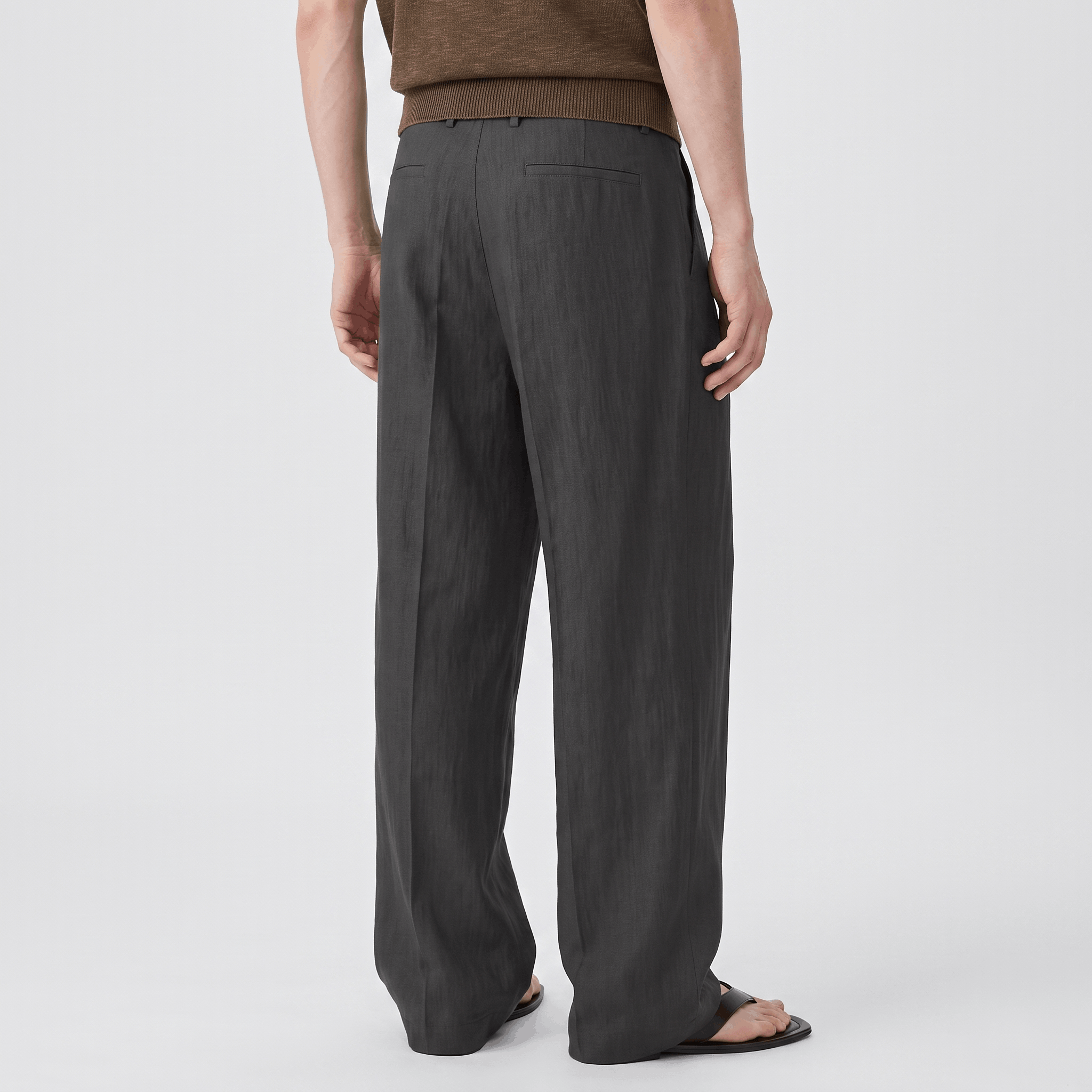 Jovito Linen Wide-Leg Pants – Relaxed Pleated Fit Trousers