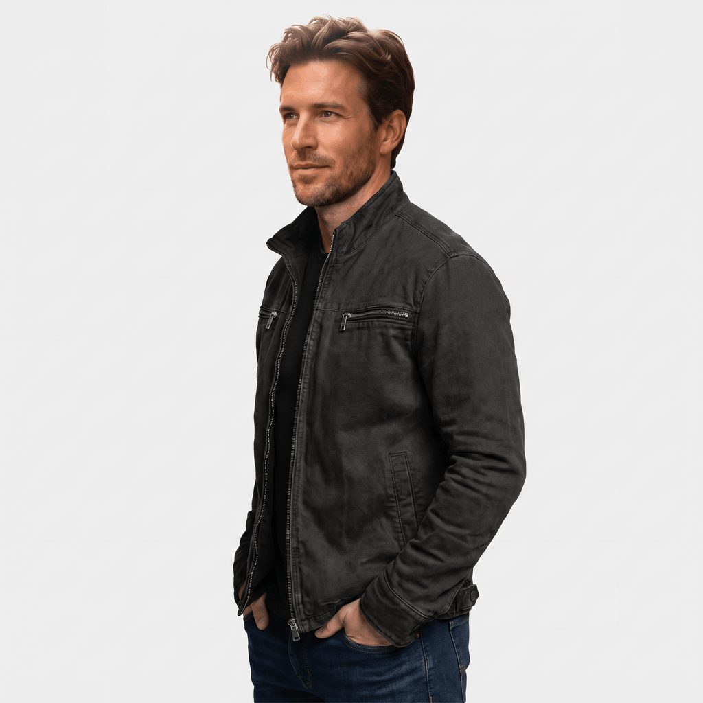 Camden Cotton Twill Jacket – Lightweight Insulated Zip-Up Outerwear
