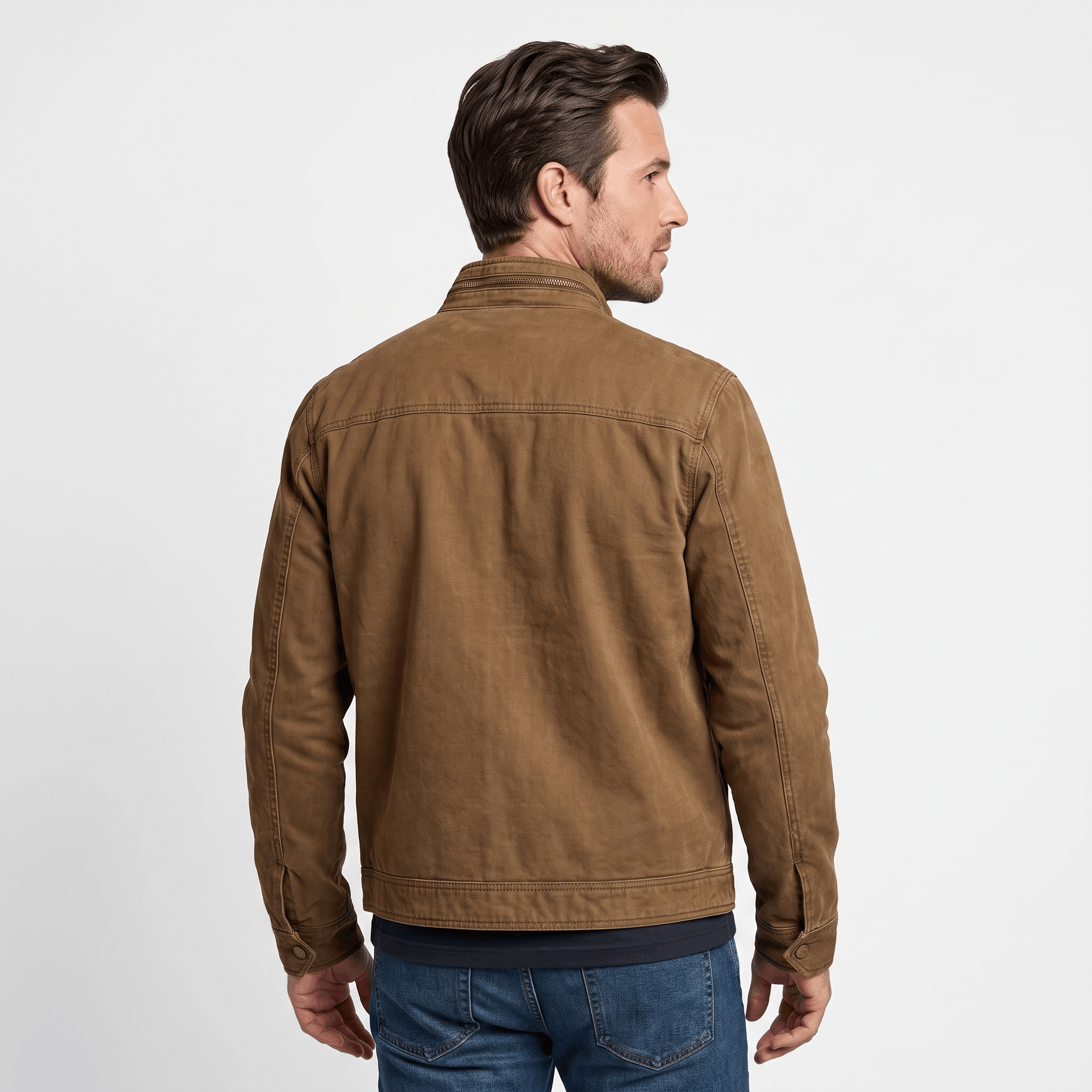 Camden Cotton Twill Jacket – Lightweight Insulated Zip-Up Outerwear