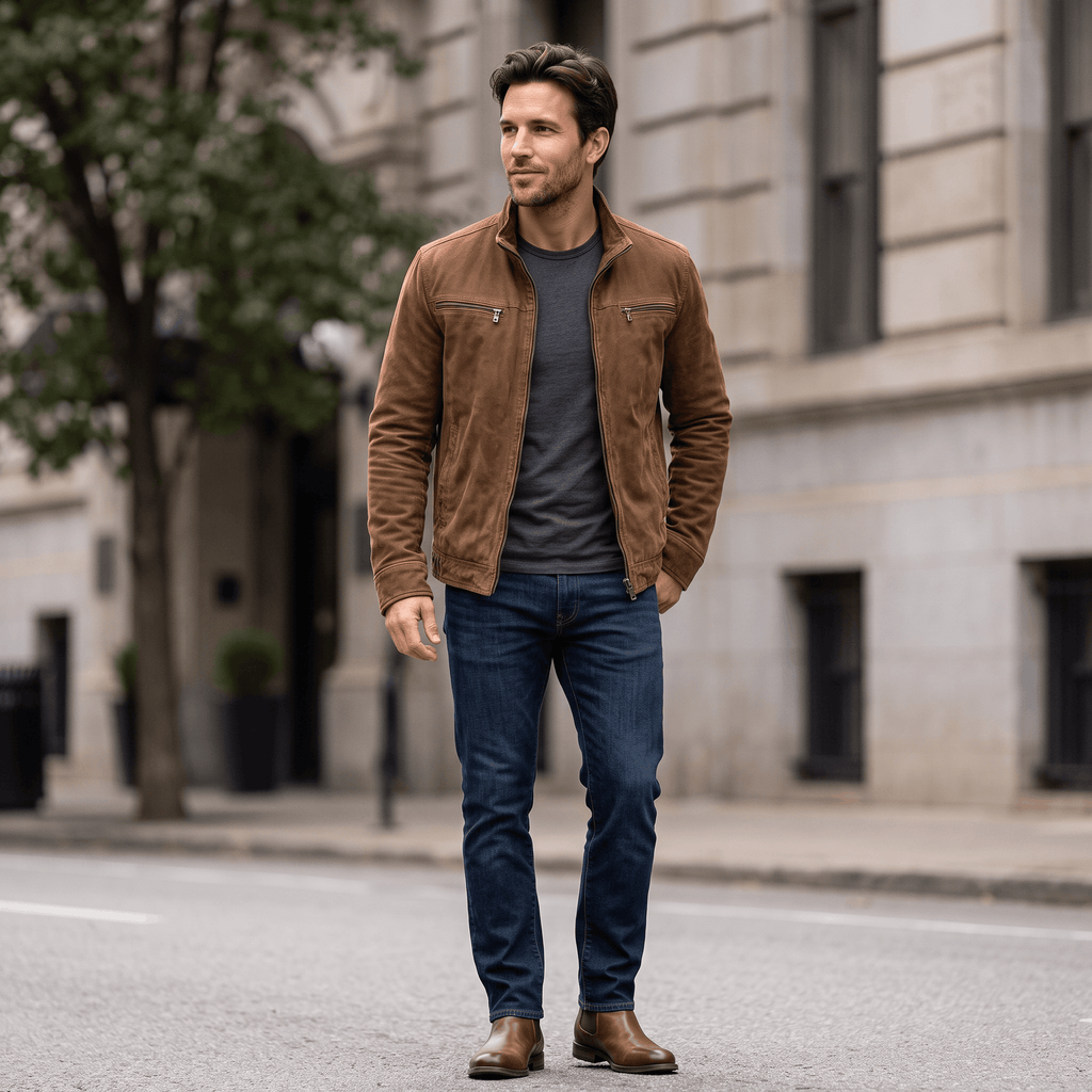 Camden Cotton Twill Jacket – Lightweight Insulated Zip-Up Outerwear