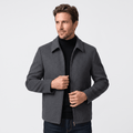 Marco Tailored Wool Jacket – Handmade Zip-Up Minimalist Outerwear