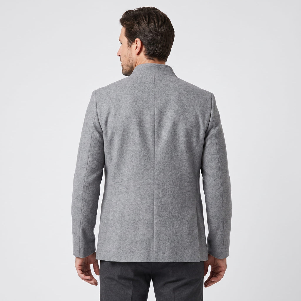 Arden Wool Blend Longline Coat – Tailored Structured Overcoat