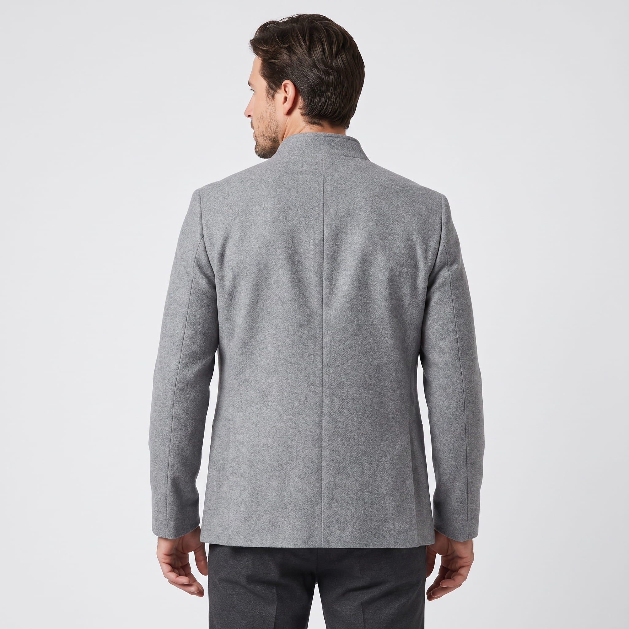 Arden Wool Blend Longline Coat – Tailored Structured Overcoat